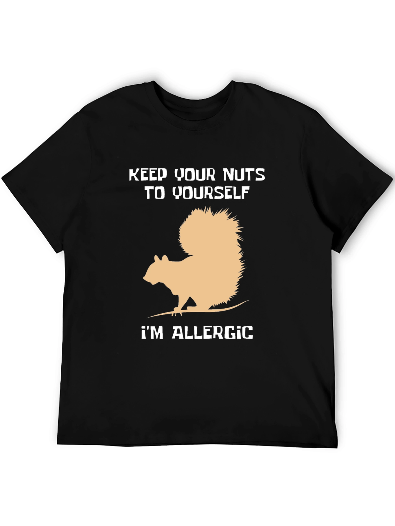 Funny Allergic to Nuts Graphic Tee