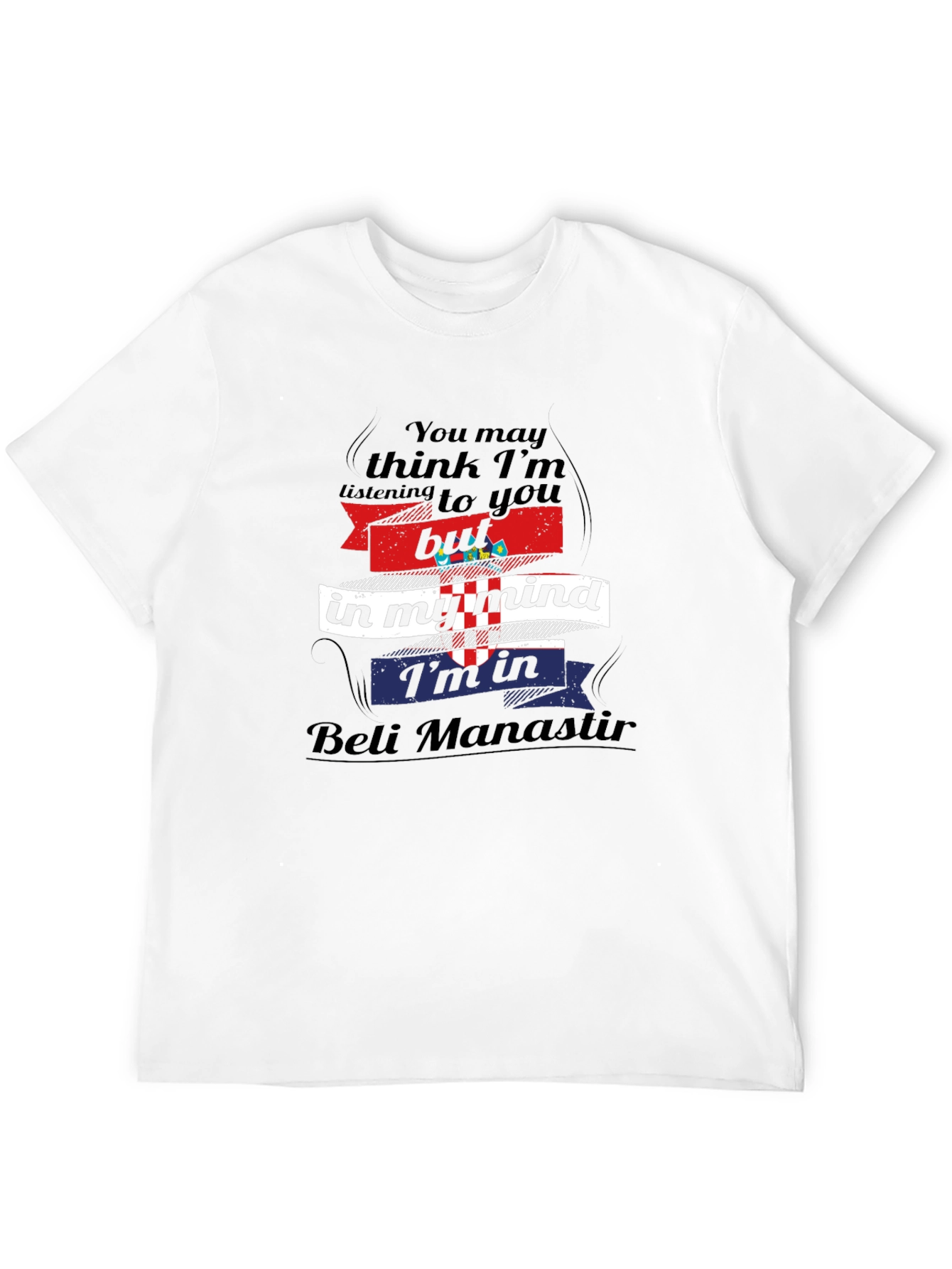 Beli Manastir Mind T-Shirt - Croatia Flag Tee