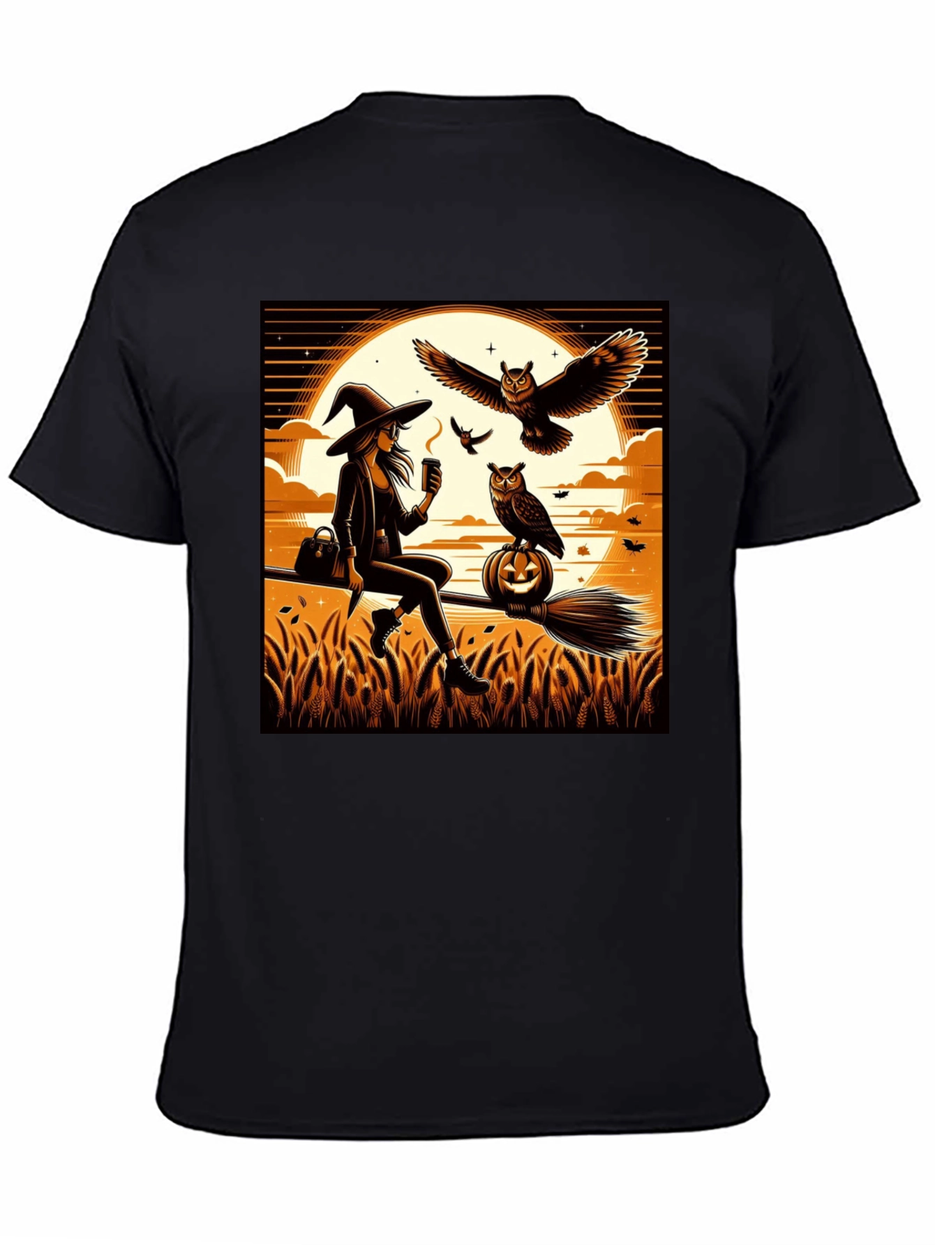 Witch & Owl Halloween T-Shirt