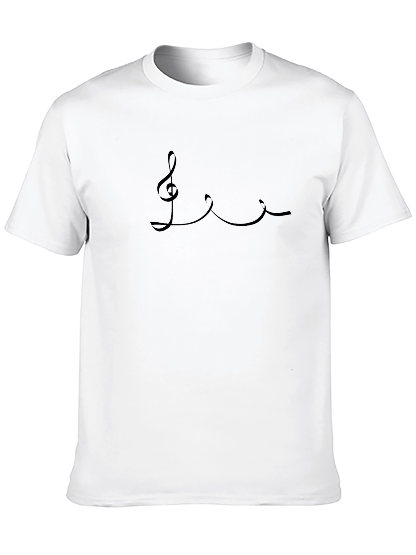 Musical Treble Clef Wave Black T-Shirt