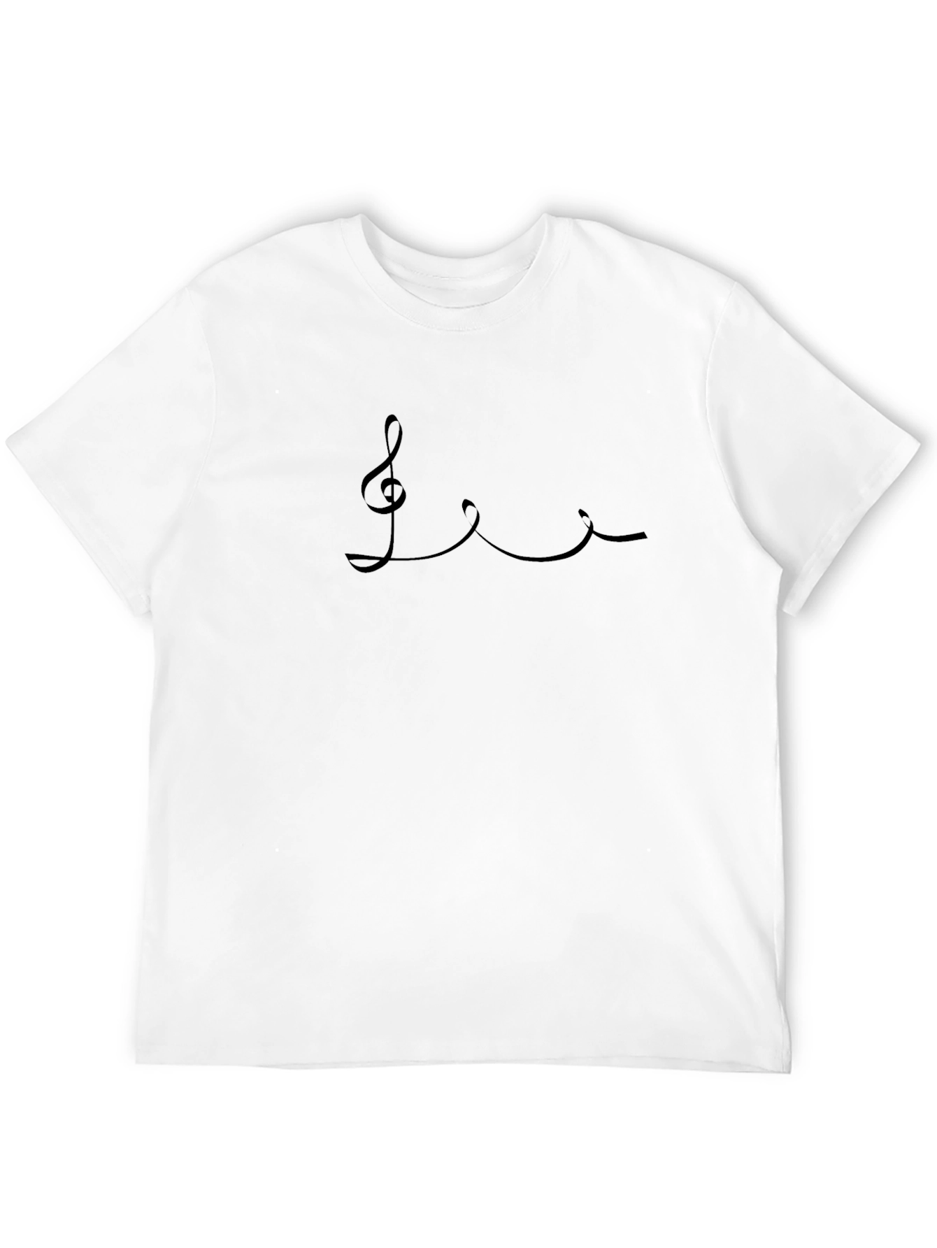 Musical Treble Clef Wave Black T-Shirt