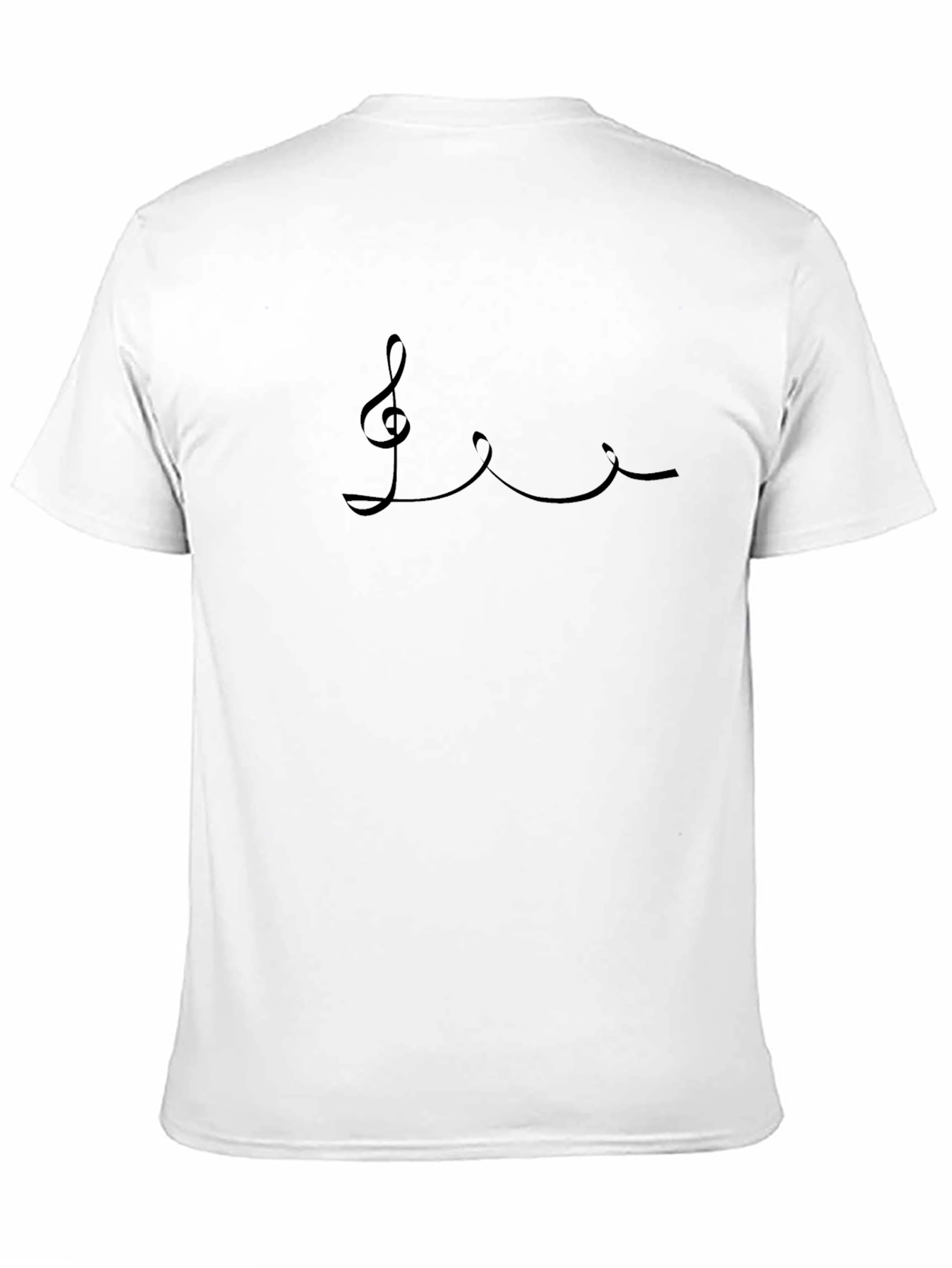 Musical Treble Clef Wave Black T-Shirt