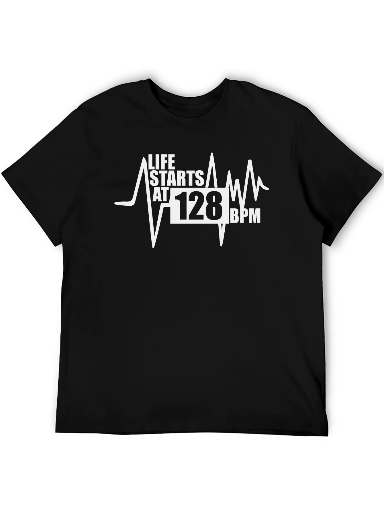 Life Starts at 128 BPM Graphic T-Shirt