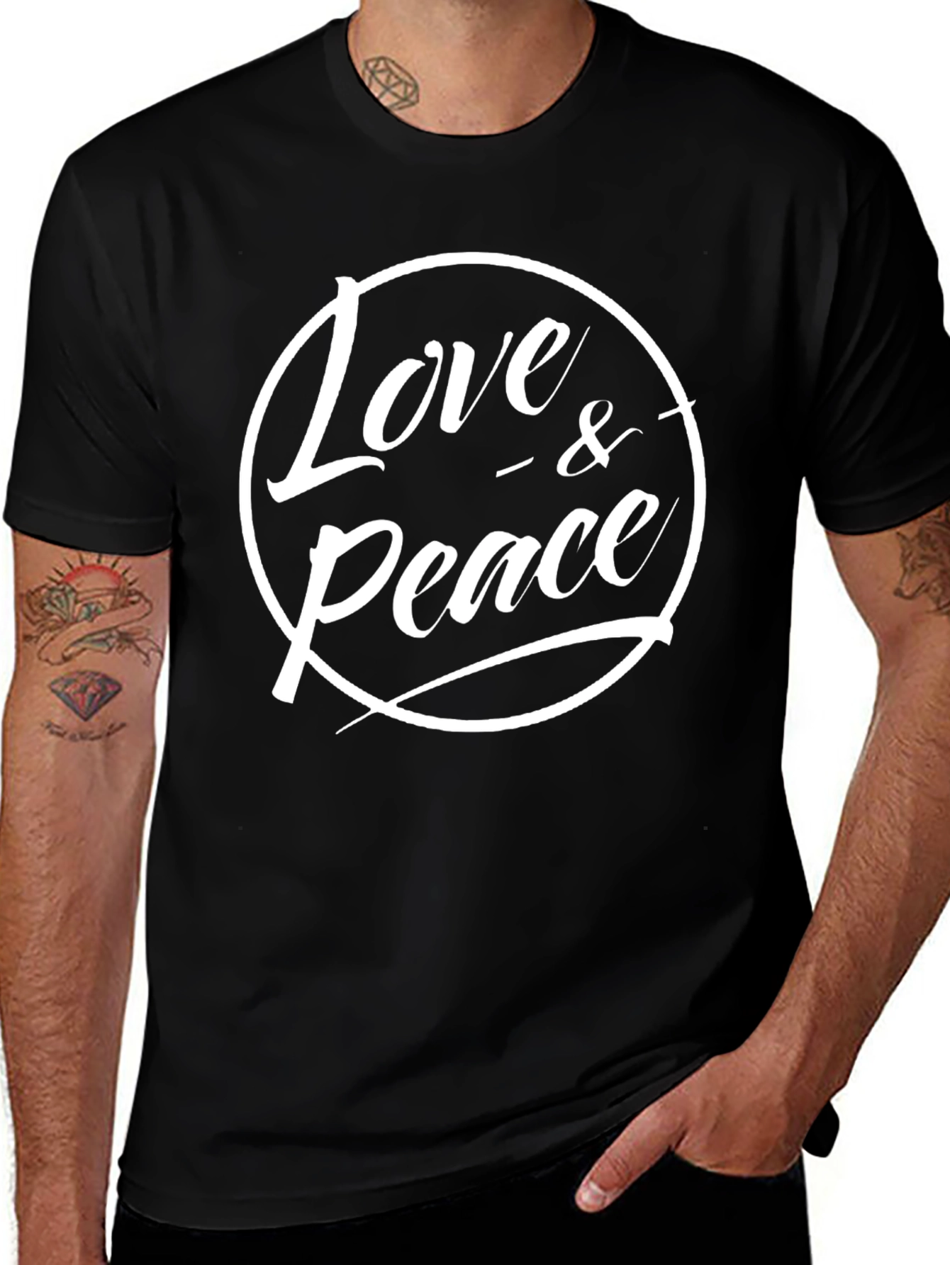 Love & Peace Graphic T-Shirt