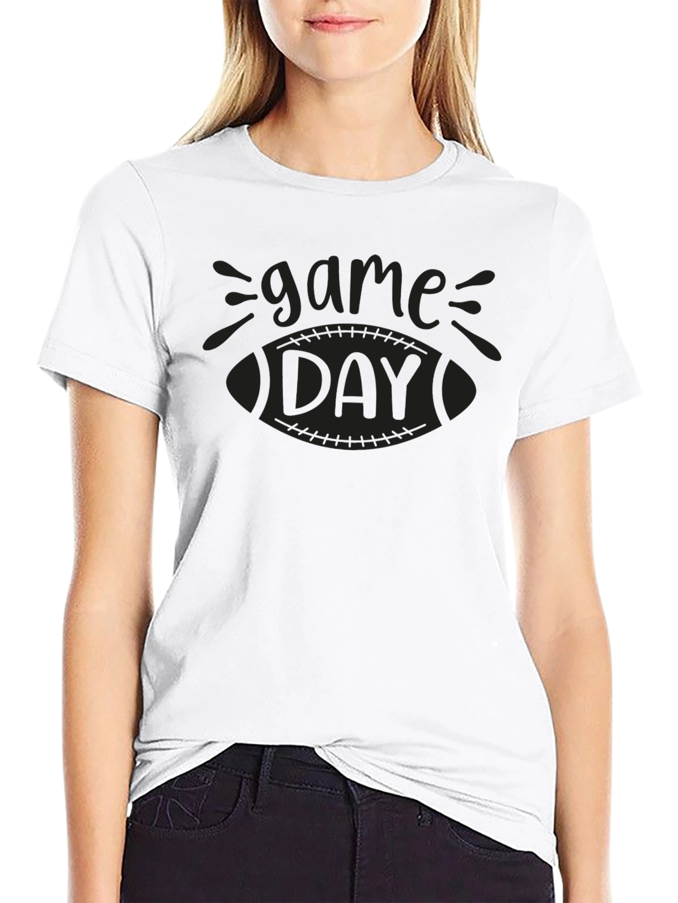 Game Day Football T-Shirt - Black