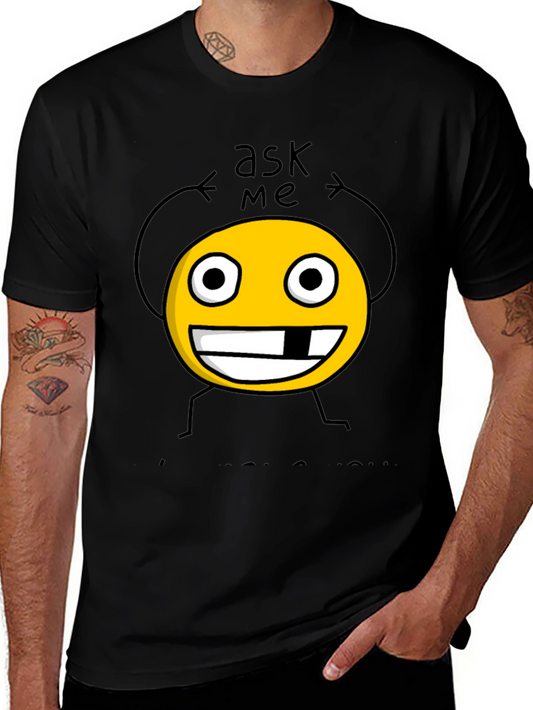 Ask Me Funny Graphic Tee - Black Cotton Shirt