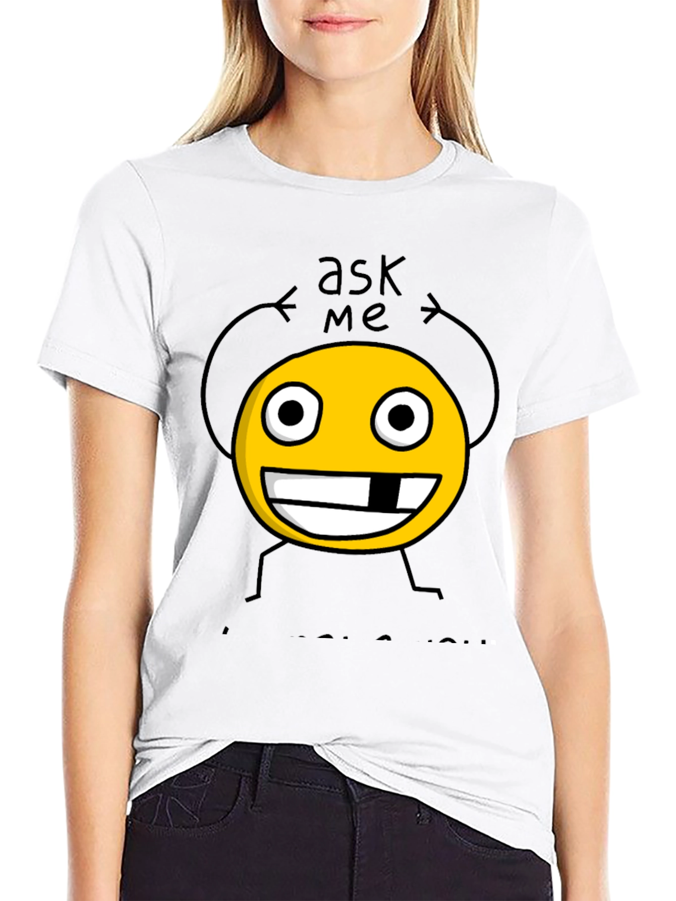 Ask Me Funny Graphic Tee - Black Cotton Shirt