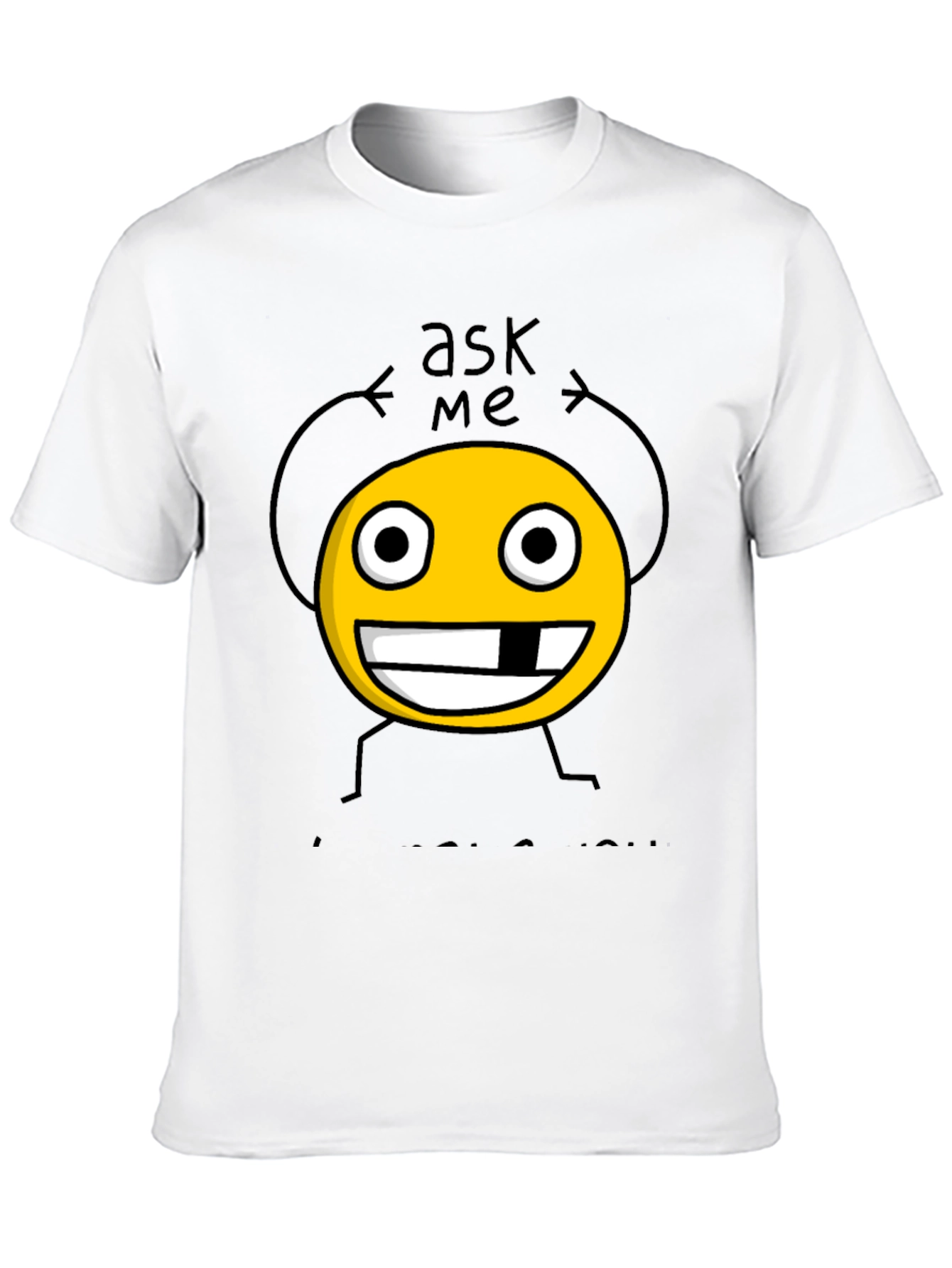 Ask Me Funny Graphic Tee - Black Cotton Shirt