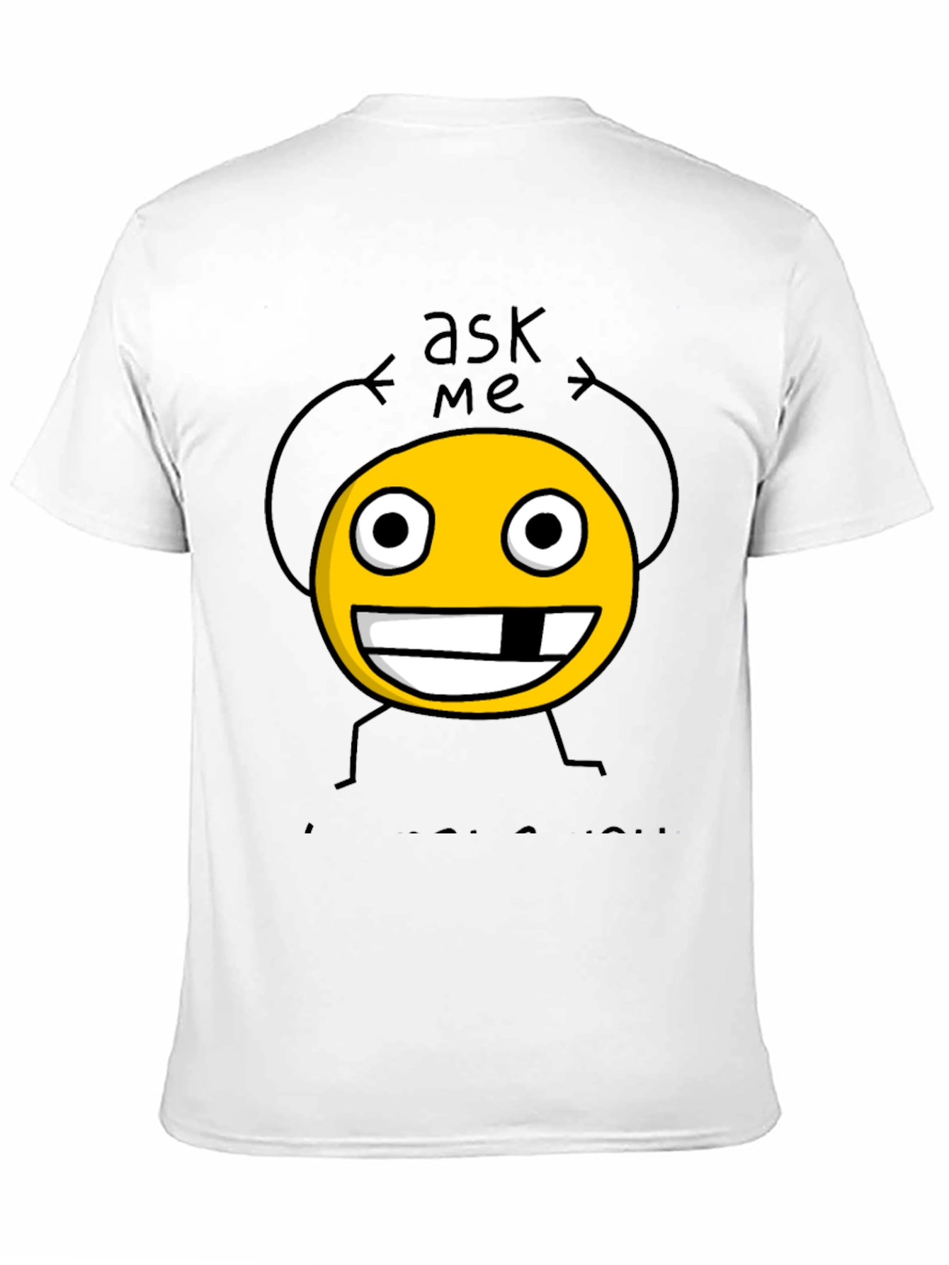 Ask Me Funny Graphic Tee - Black Cotton Shirt