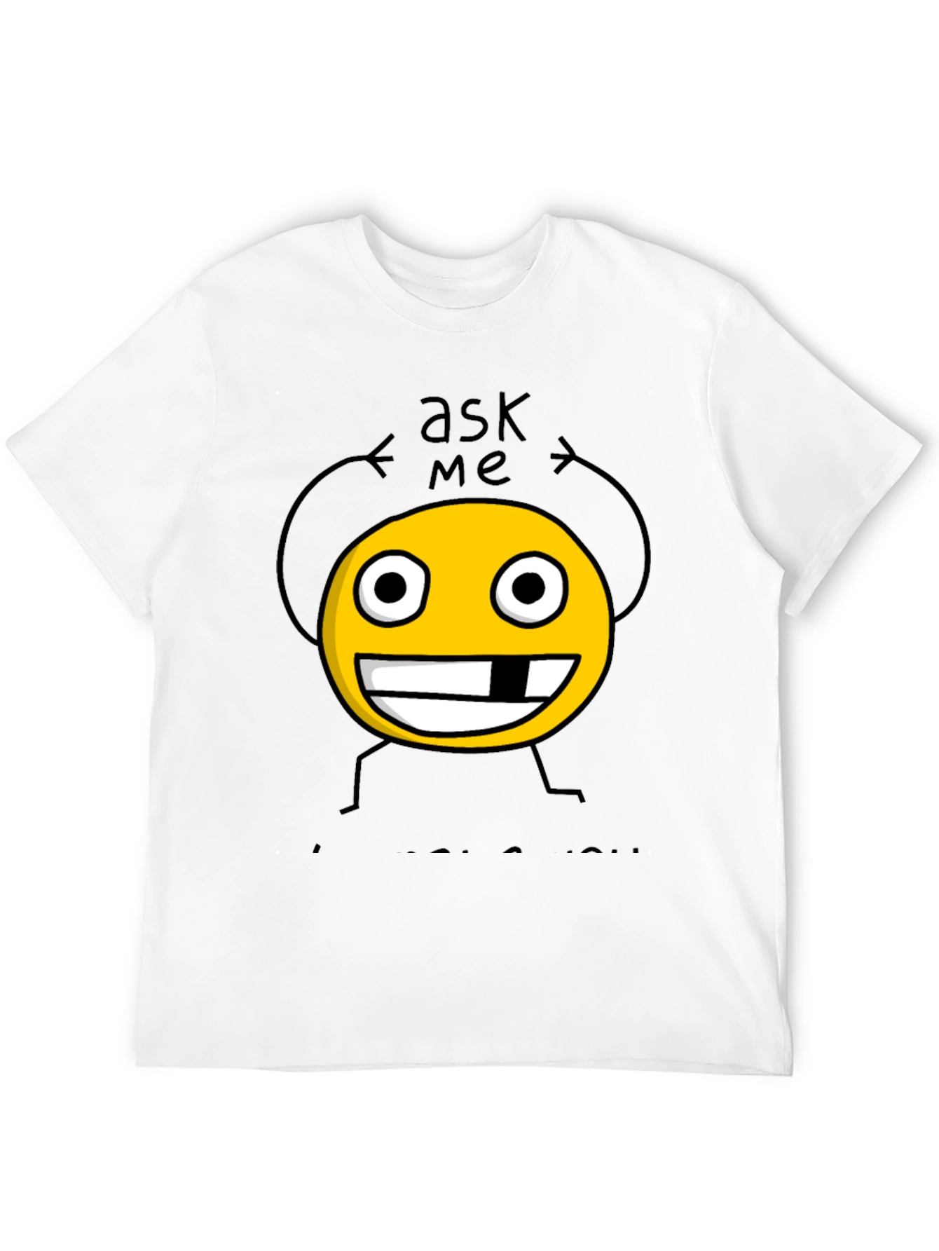 Ask Me Funny Graphic Tee - Black Cotton Shirt