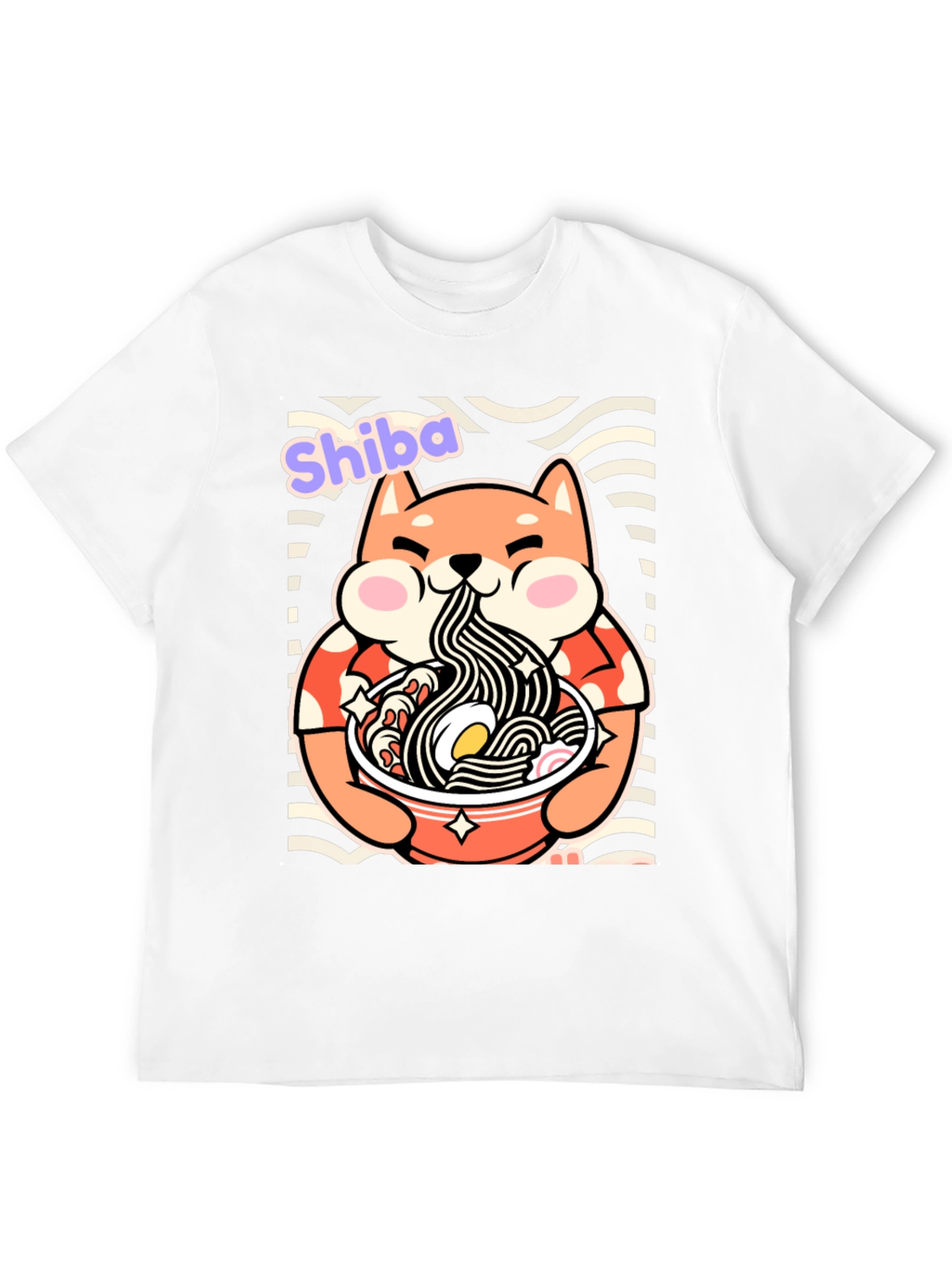 Shiba Ramen T-Shirt - Cute Dog Noodle Bowl Tee