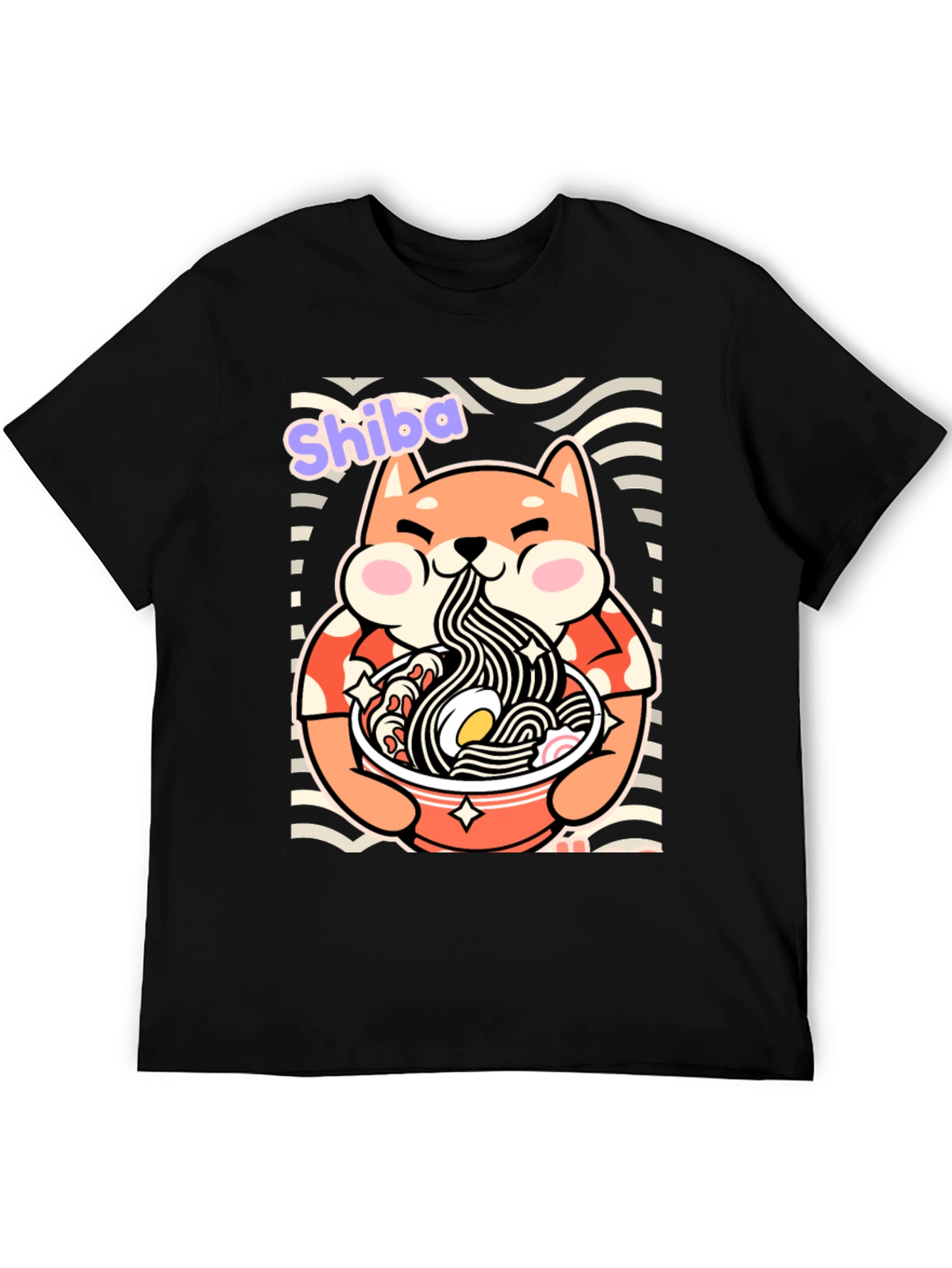 Shiba Ramen T-Shirt - Cute Dog Noodle Bowl Tee