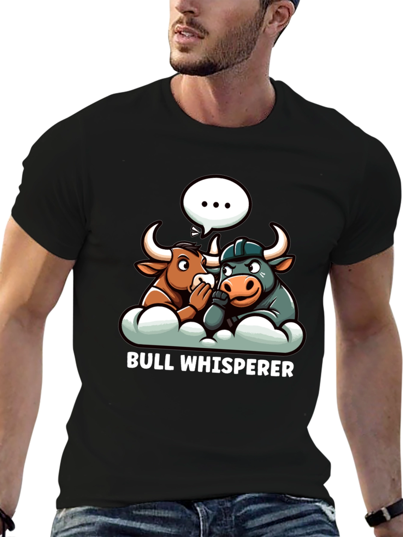 Bull Whisperer Graphic T-Shirt - Black