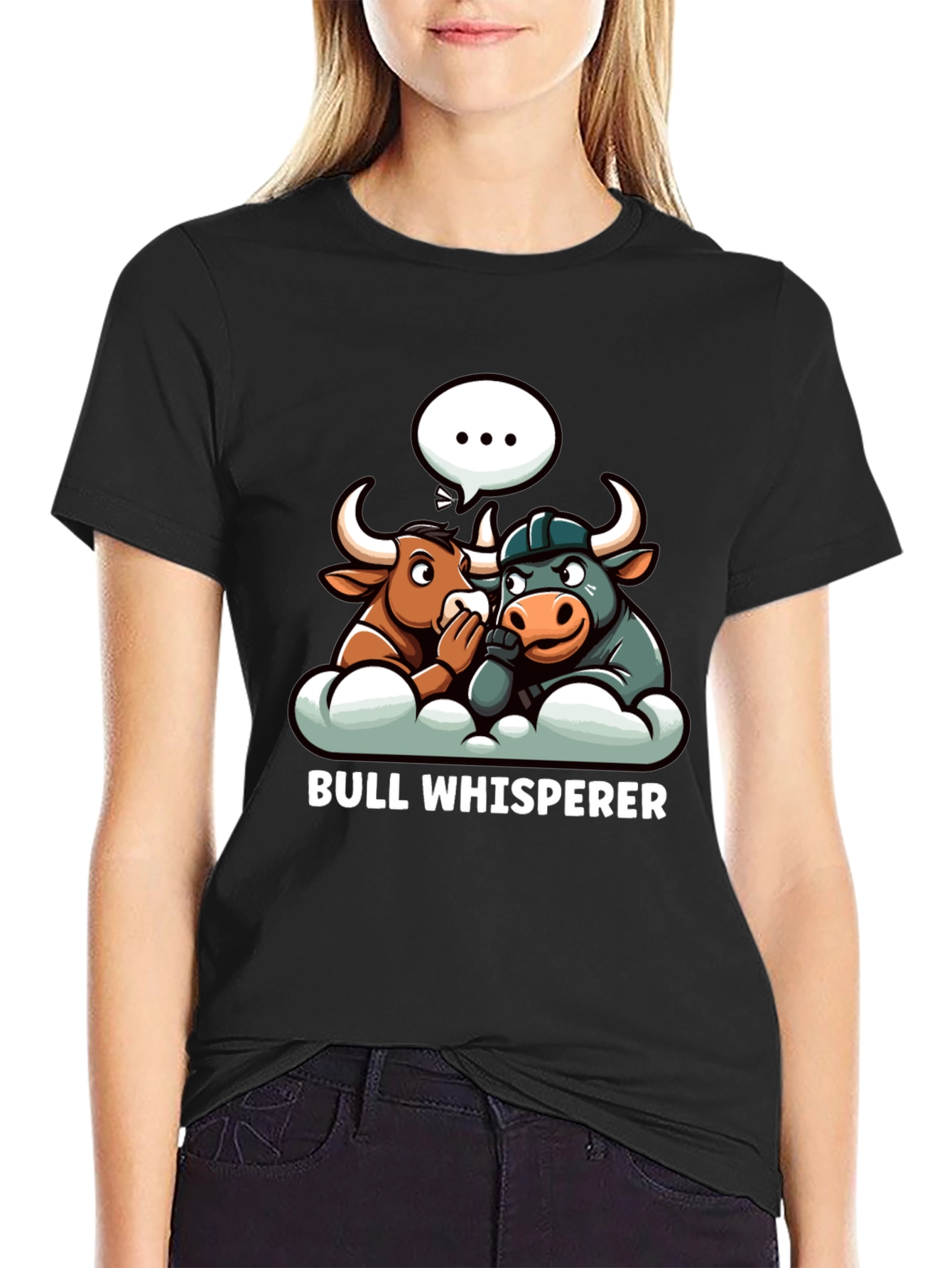 Bull Whisperer Graphic T-Shirt - Black
