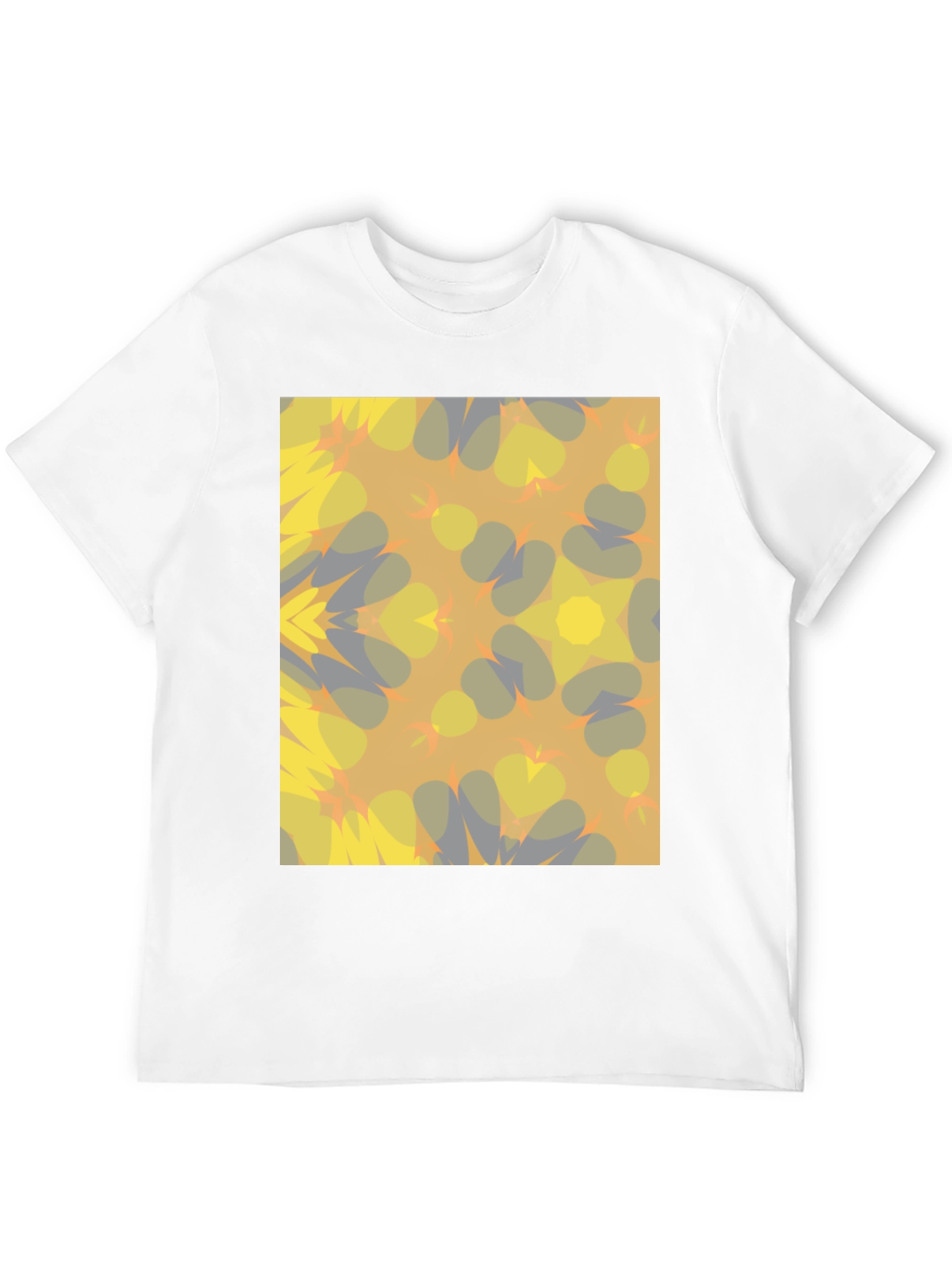 Kaleidoscope Pattern Black T-Shirt