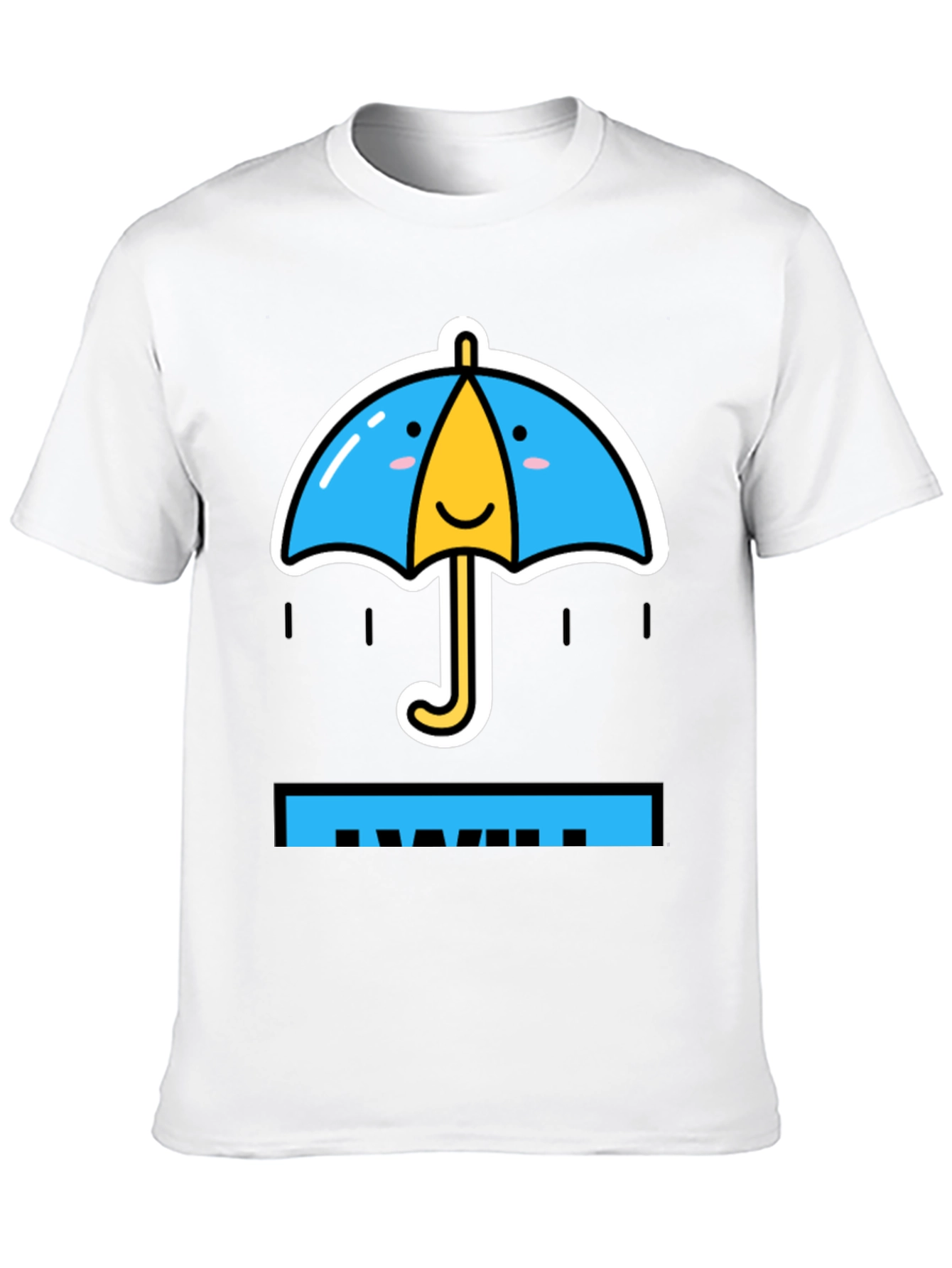 Cute Cartoon Umbrella Graphic T-Shirt