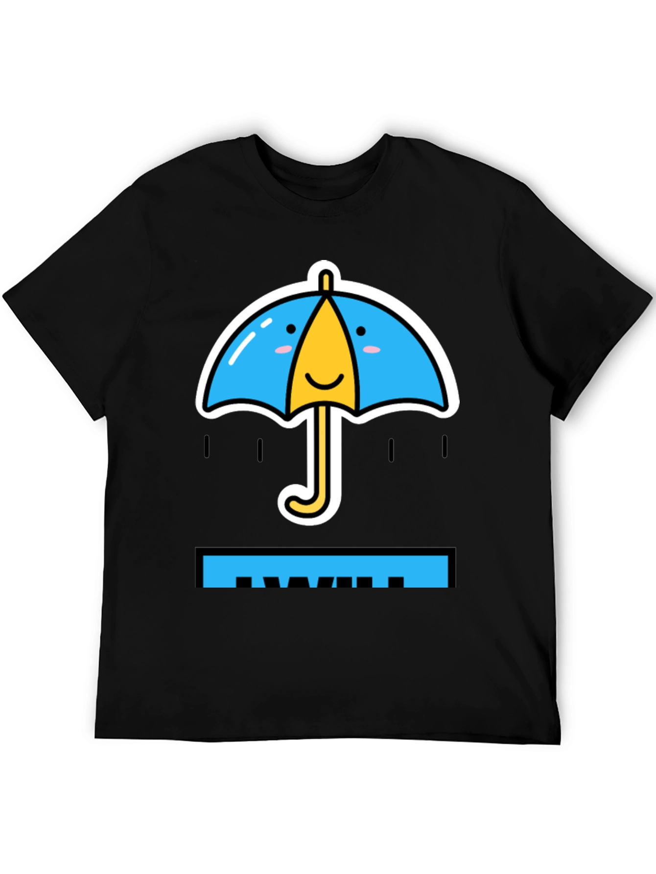 Cute Cartoon Umbrella Graphic T-Shirt