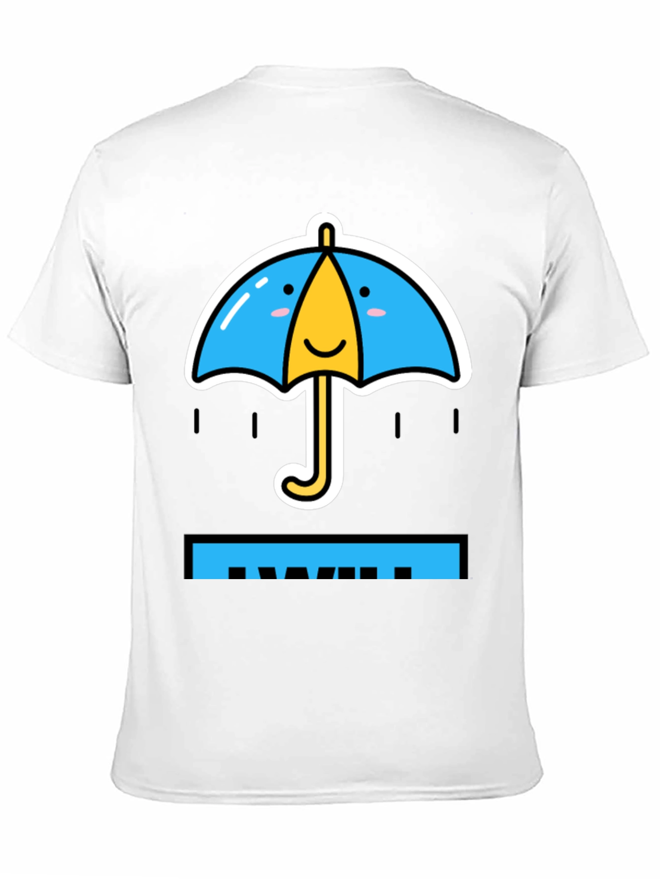Cute Cartoon Umbrella Graphic T-Shirt