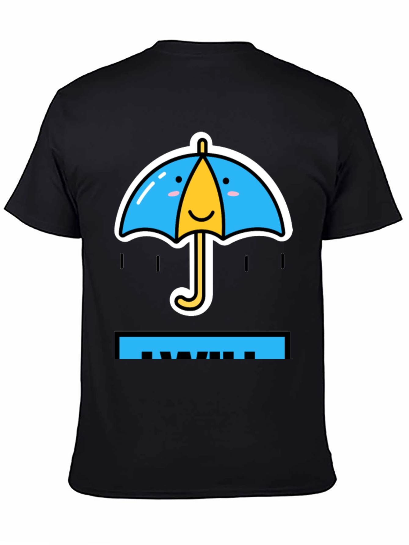 Cute Cartoon Umbrella Graphic T-Shirt