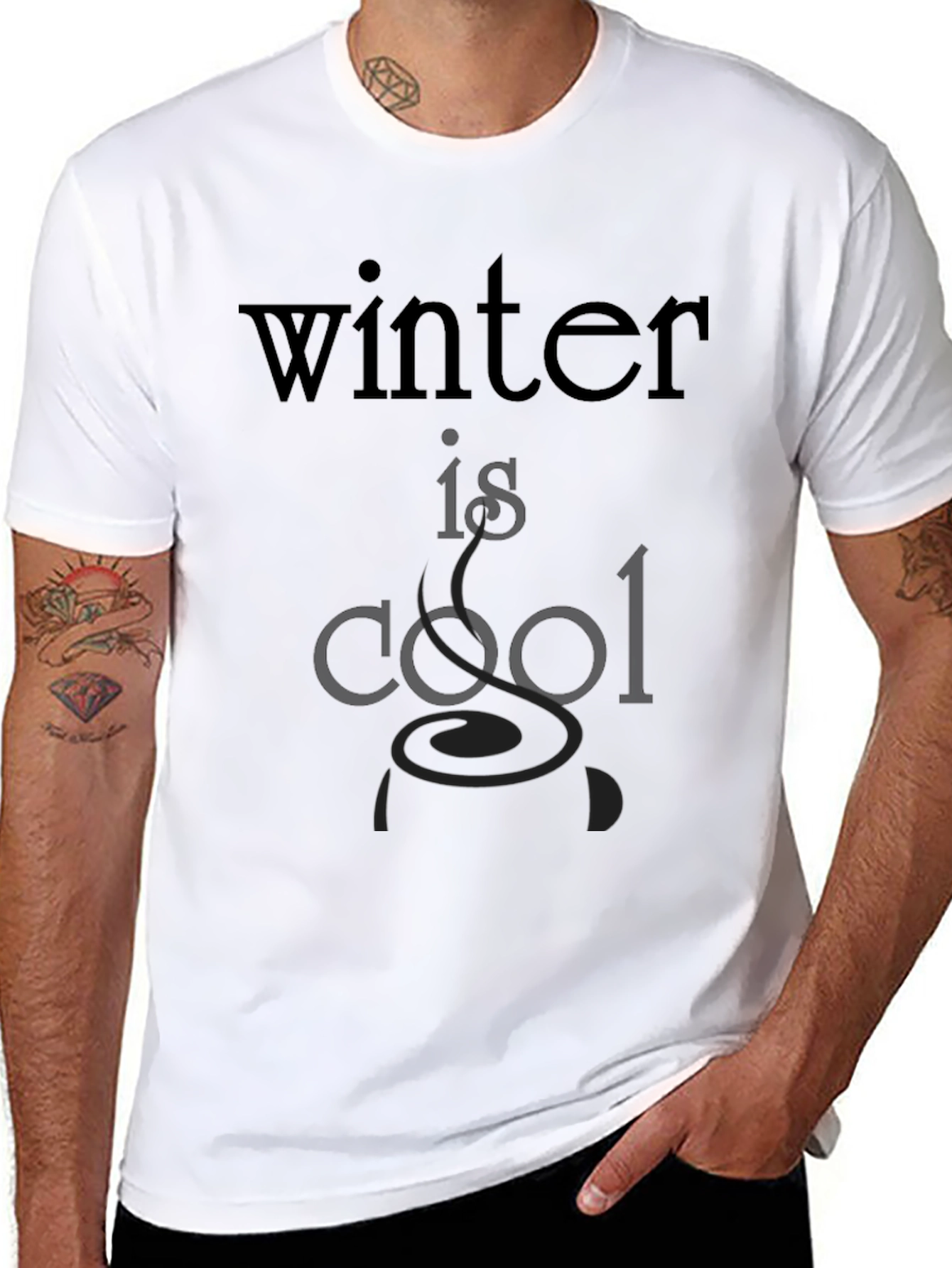 Winter is Cool Black Graphic Tee