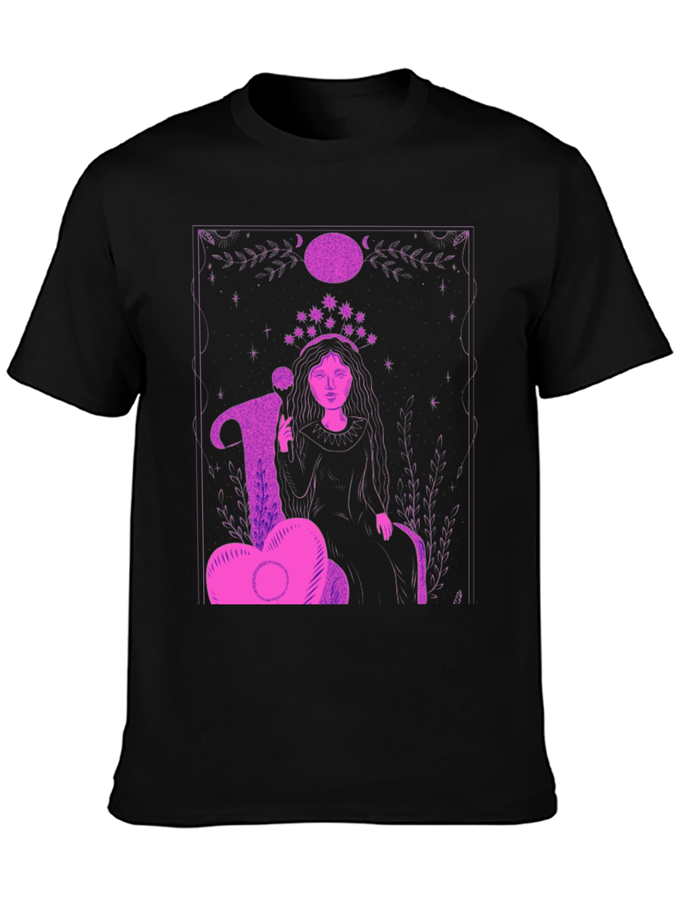Mystical Woman Graphic Tee - Black