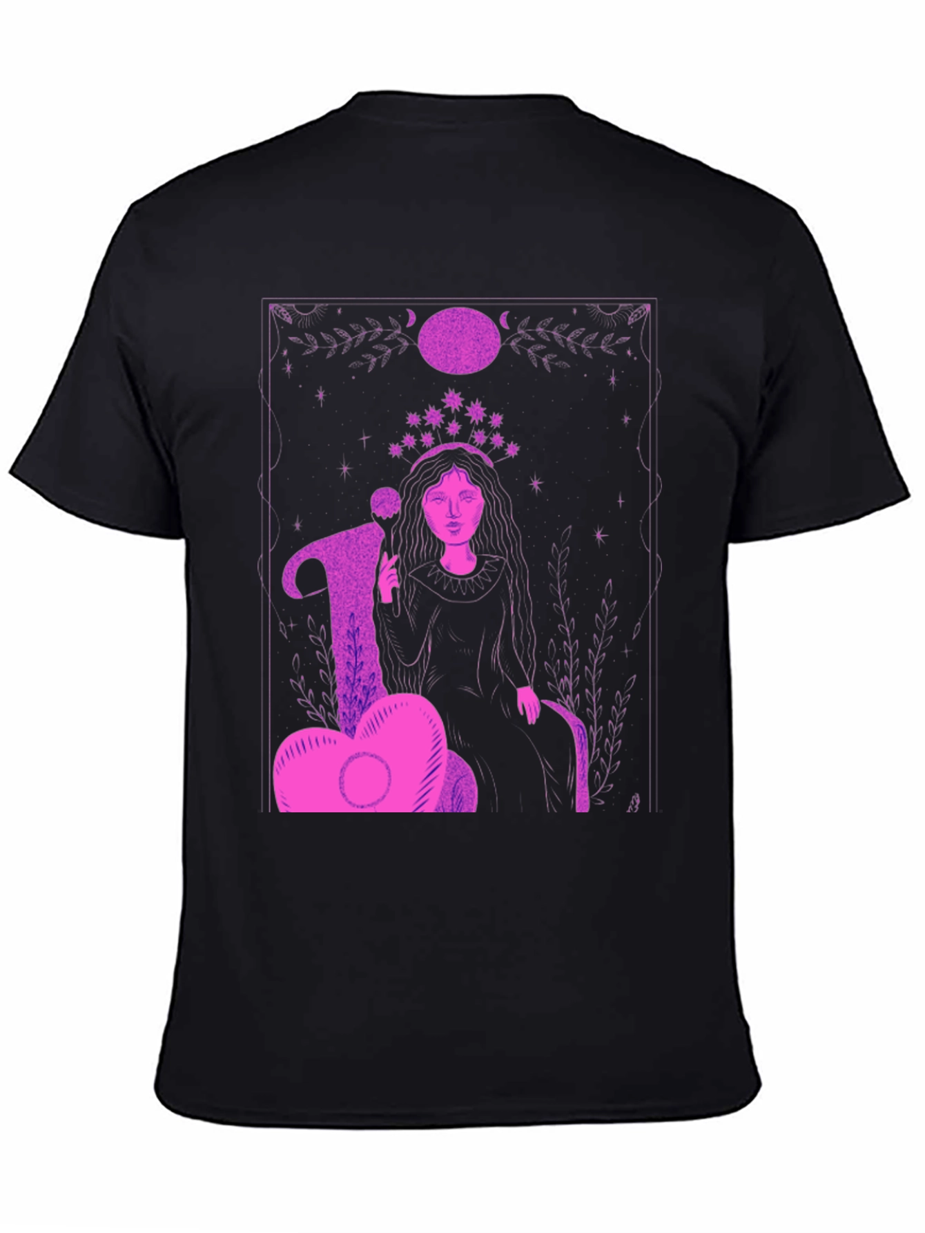 Mystical Woman Graphic Tee - Black