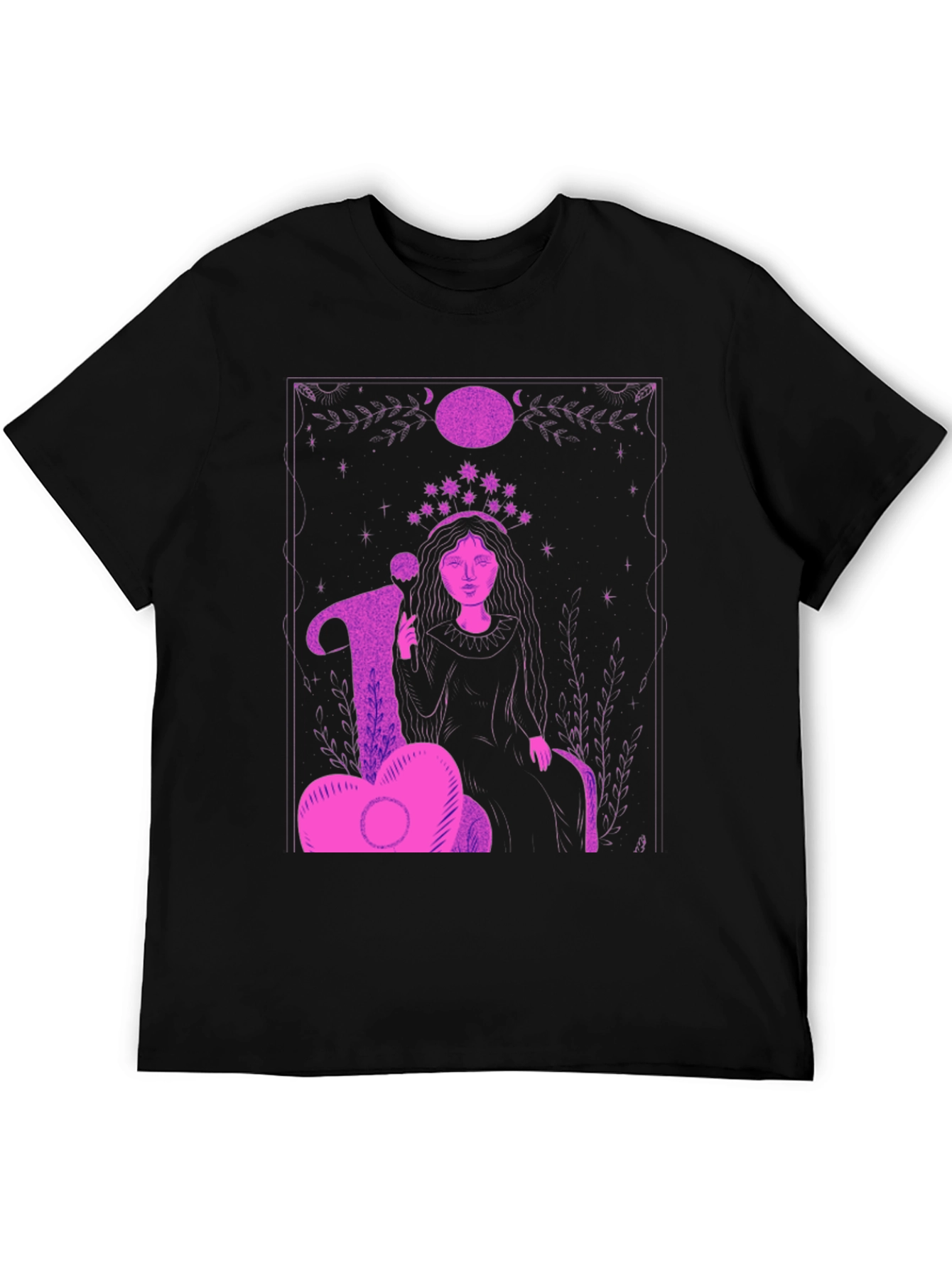Mystical Woman Graphic Tee - Black