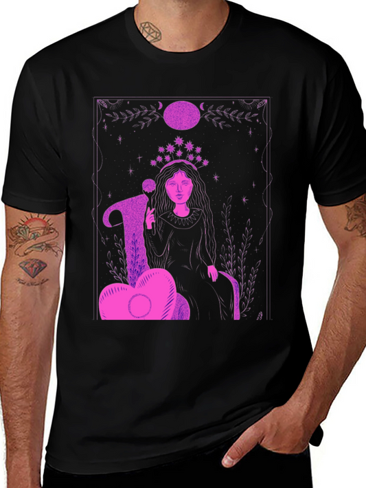 Mystical Woman Graphic Tee - Black