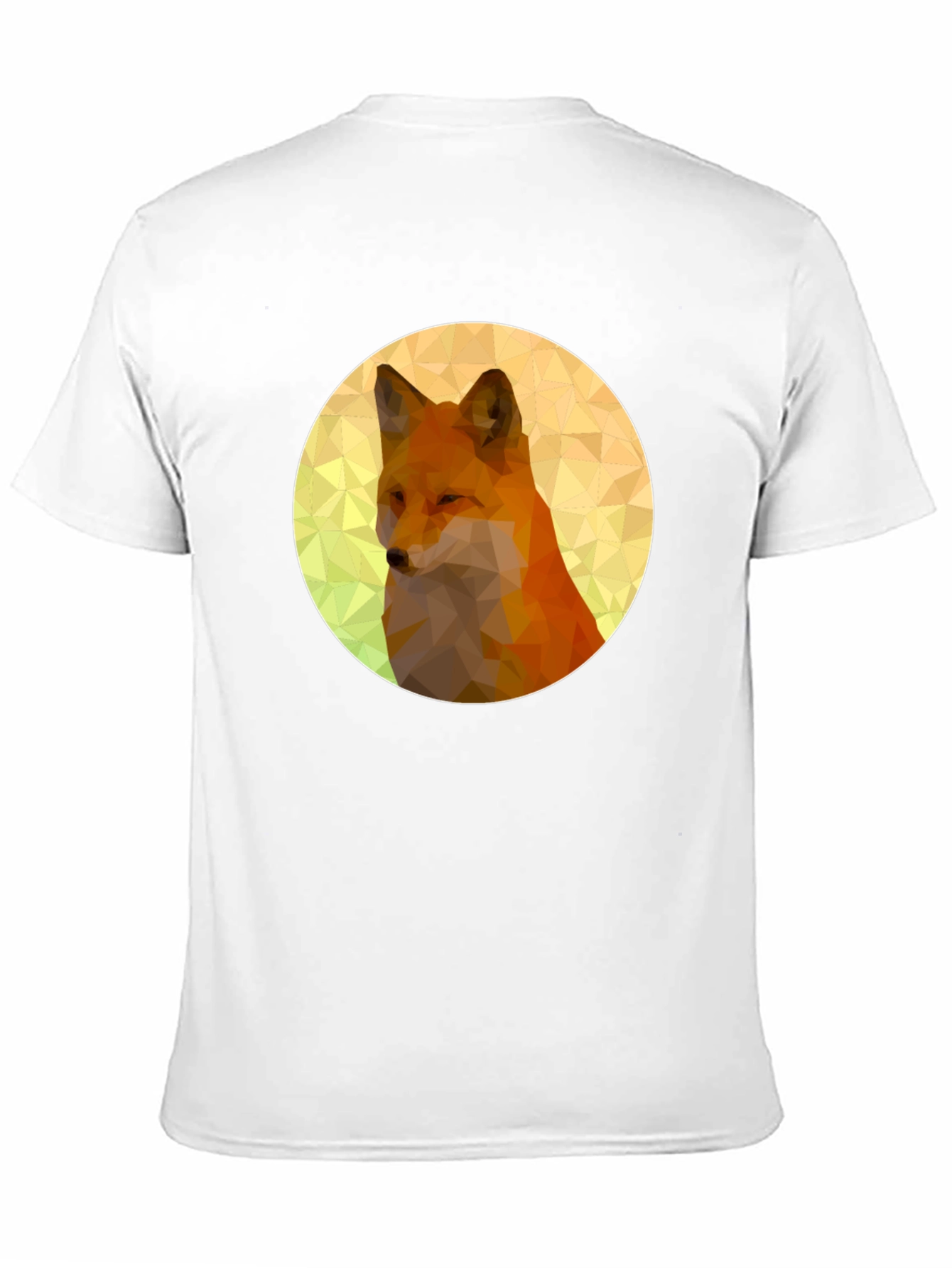Geometric Fox Graphic Black T-Shirt