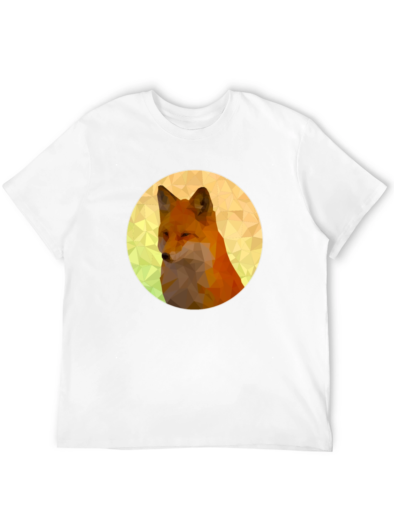 Geometric Fox Graphic Black T-Shirt