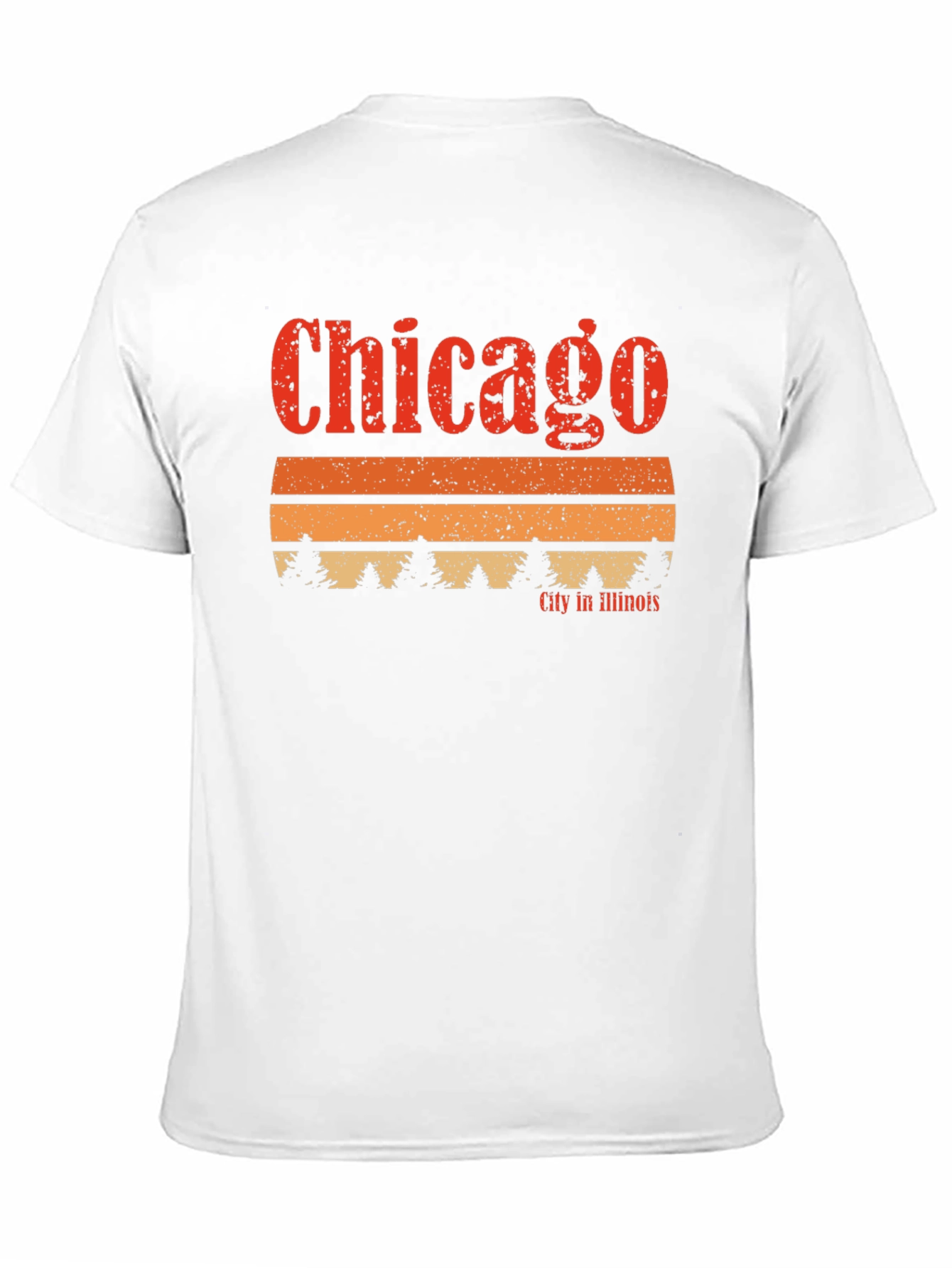 Chicago Illinois Retro Sunset Graphic T-Shirt