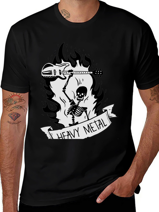 Heavy Metal Skeleton Guitar T-Shirt