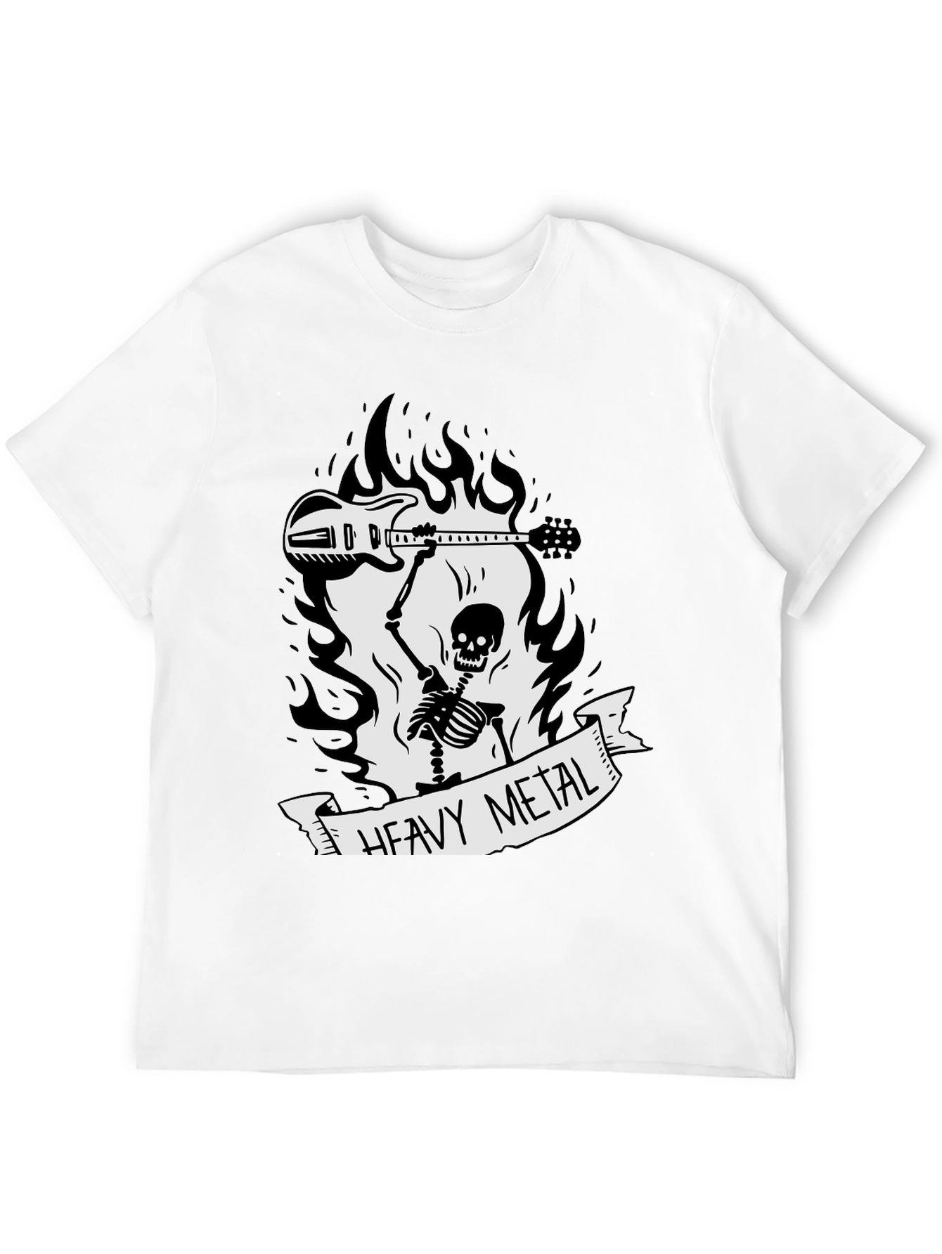 Heavy Metal Skeleton Guitar T-Shirt
