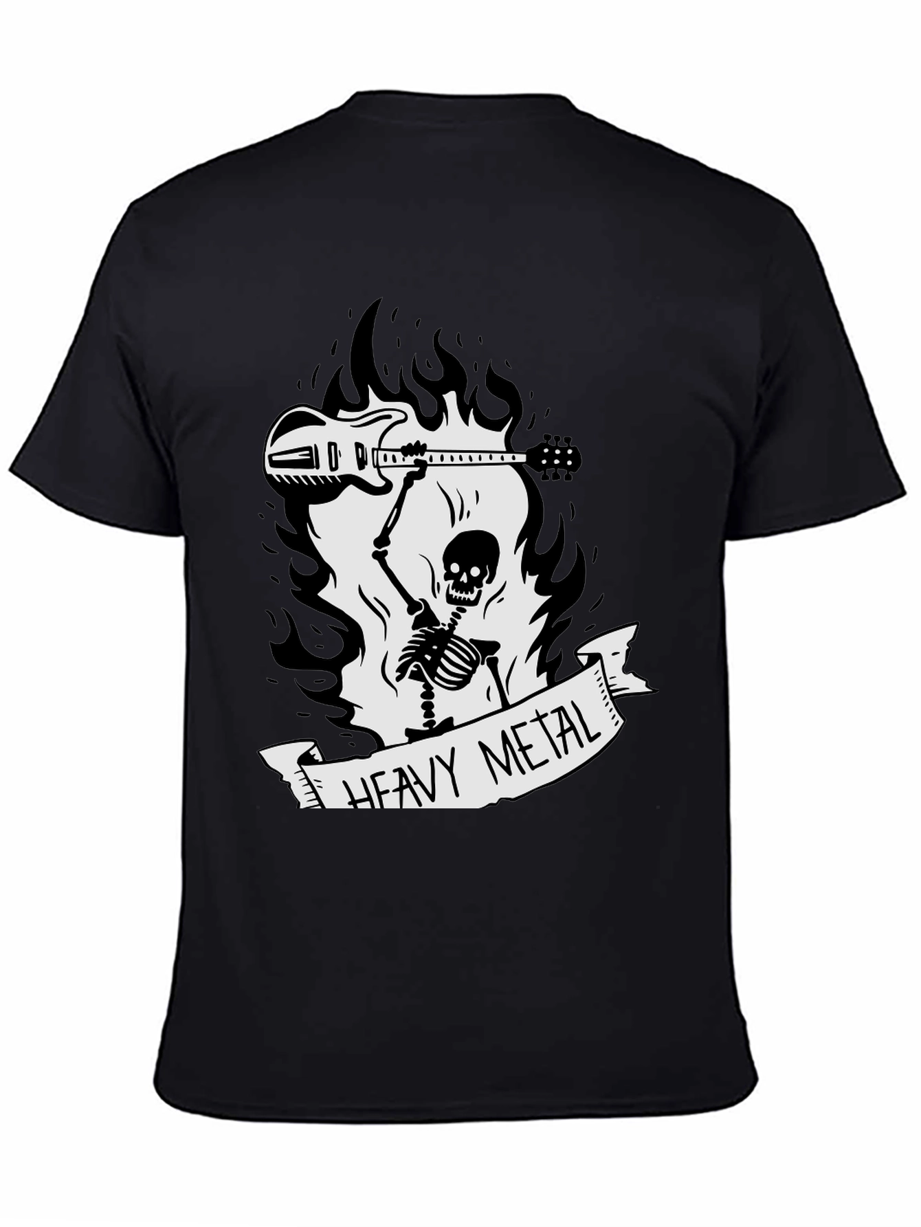 Heavy Metal Skeleton Guitar T-Shirt