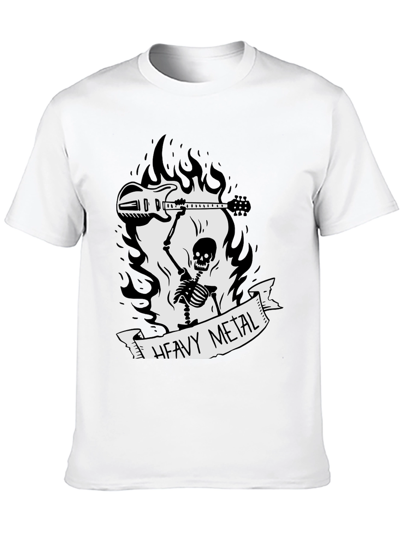 Heavy Metal Skeleton Guitar T-Shirt