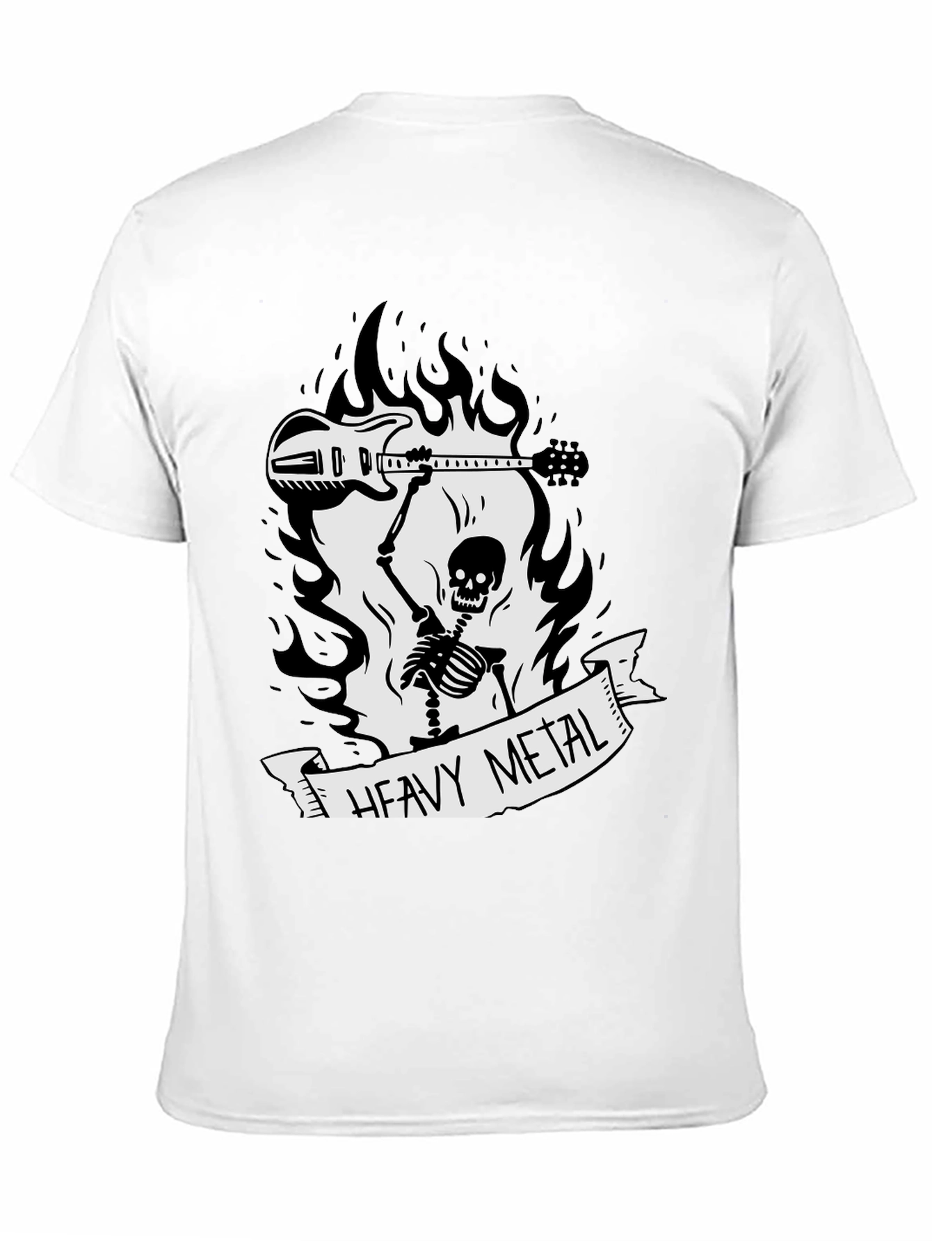 Heavy Metal Skeleton Guitar T-Shirt