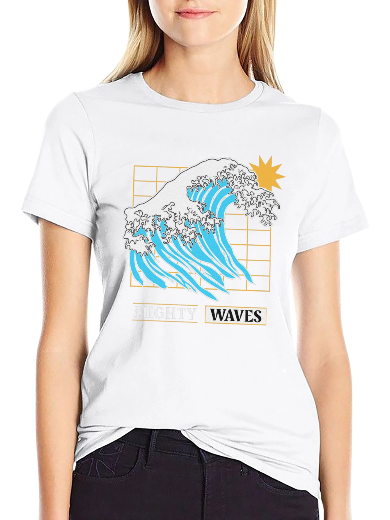 Mighty Waves Graphic Tee - Retro Style