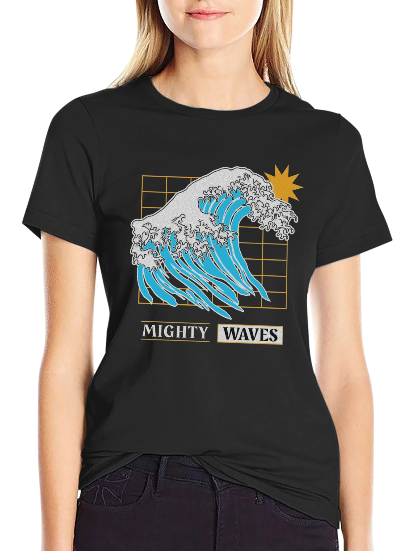 Mighty Waves Graphic Tee - Retro Style