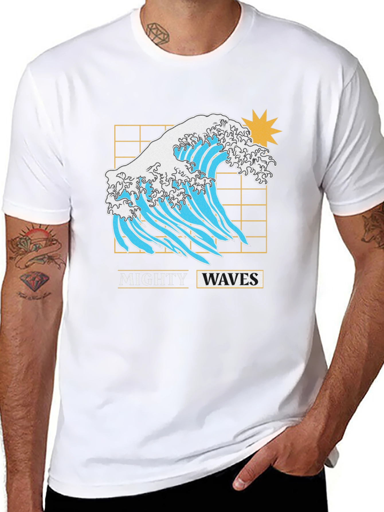 Mighty Waves Graphic Tee - Retro Style