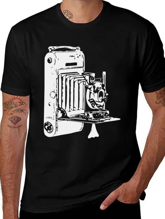 Vintage Camera Graphic Tee - Classic Photographer Style