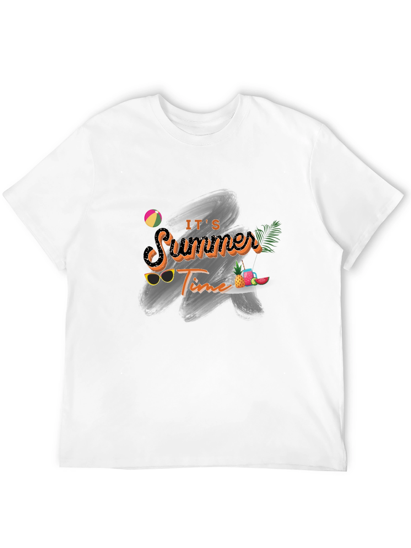 Its Summer Time Black Graphic Tee