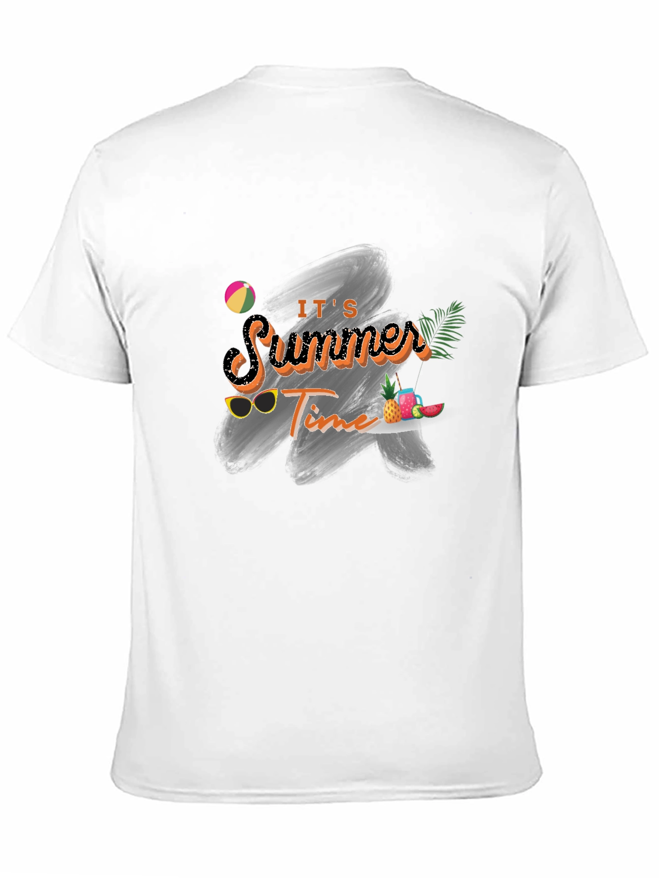 Its Summer Time Black Graphic Tee