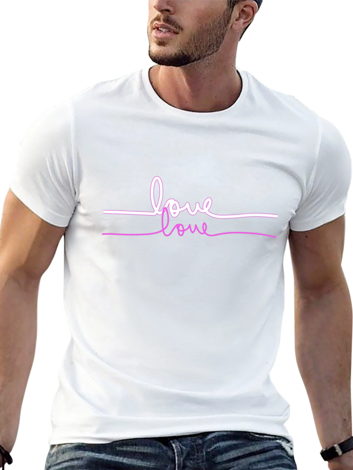 Love Graphic Tee - Stylish Black Cotton T-Shirt