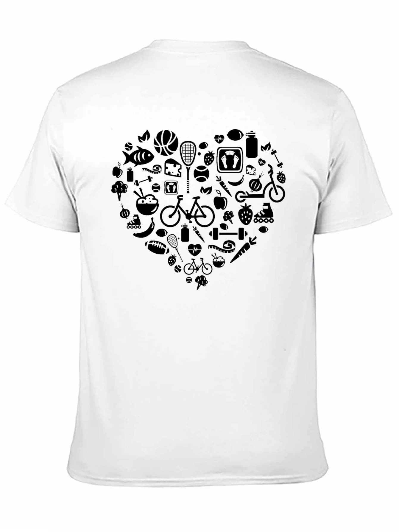 Healthy Lifestyle Heart Graphic T-Shirt