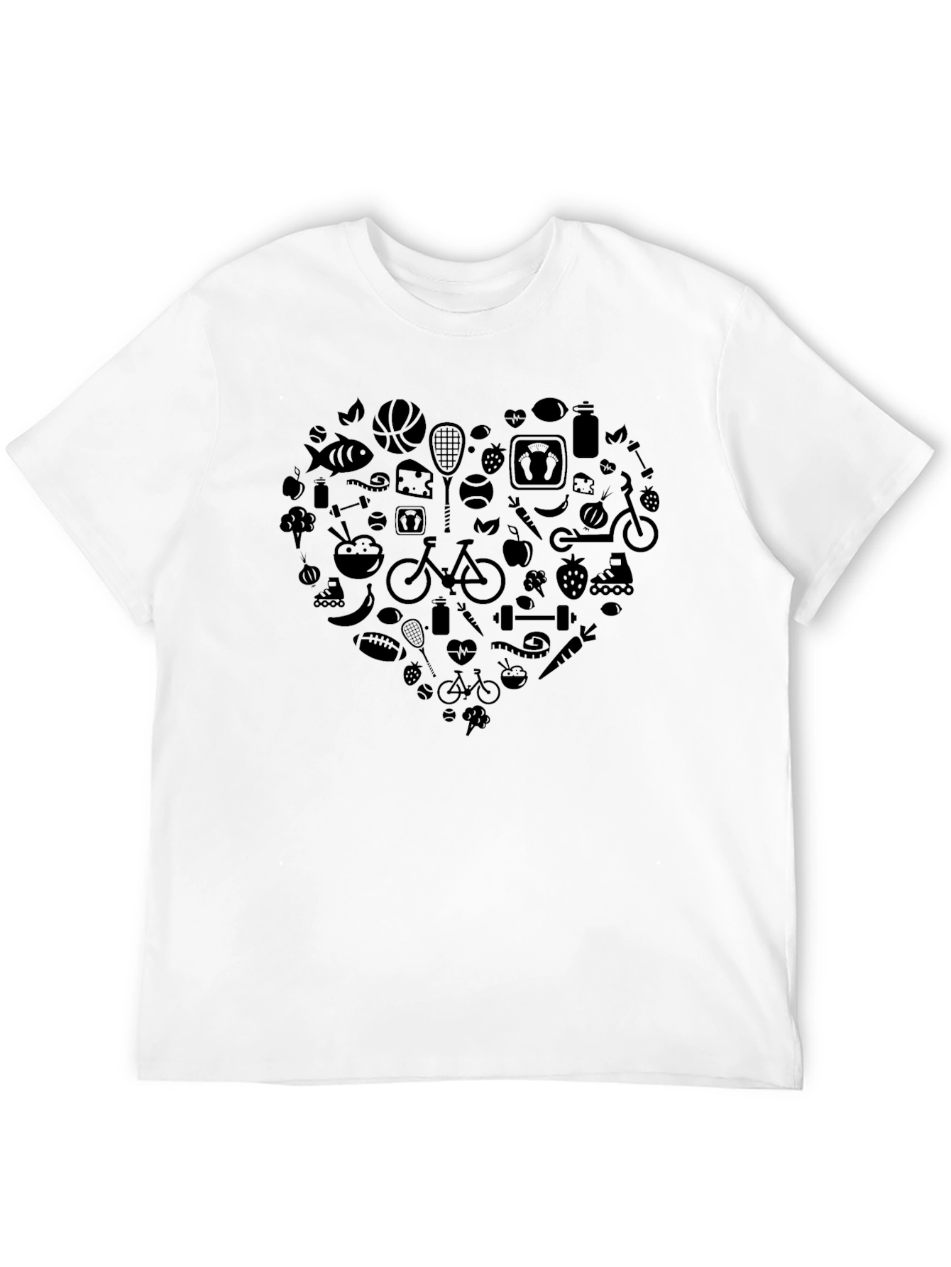 Healthy Lifestyle Heart Graphic T-Shirt