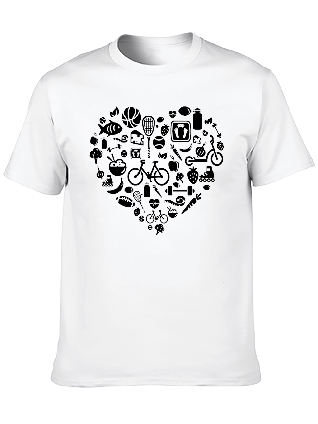 Healthy Lifestyle Heart Graphic T-Shirt