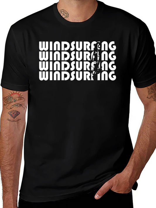 Windsurfing Graphic Tee - Black