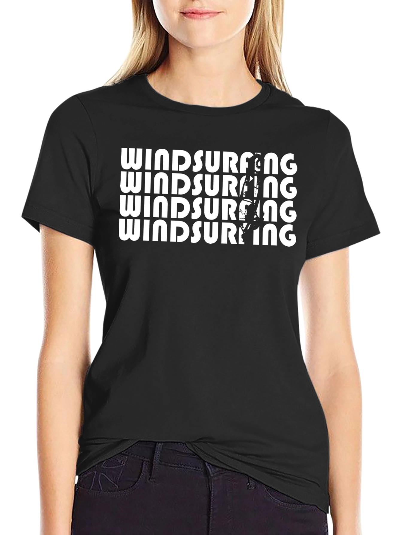 Windsurfing Graphic Tee - Black