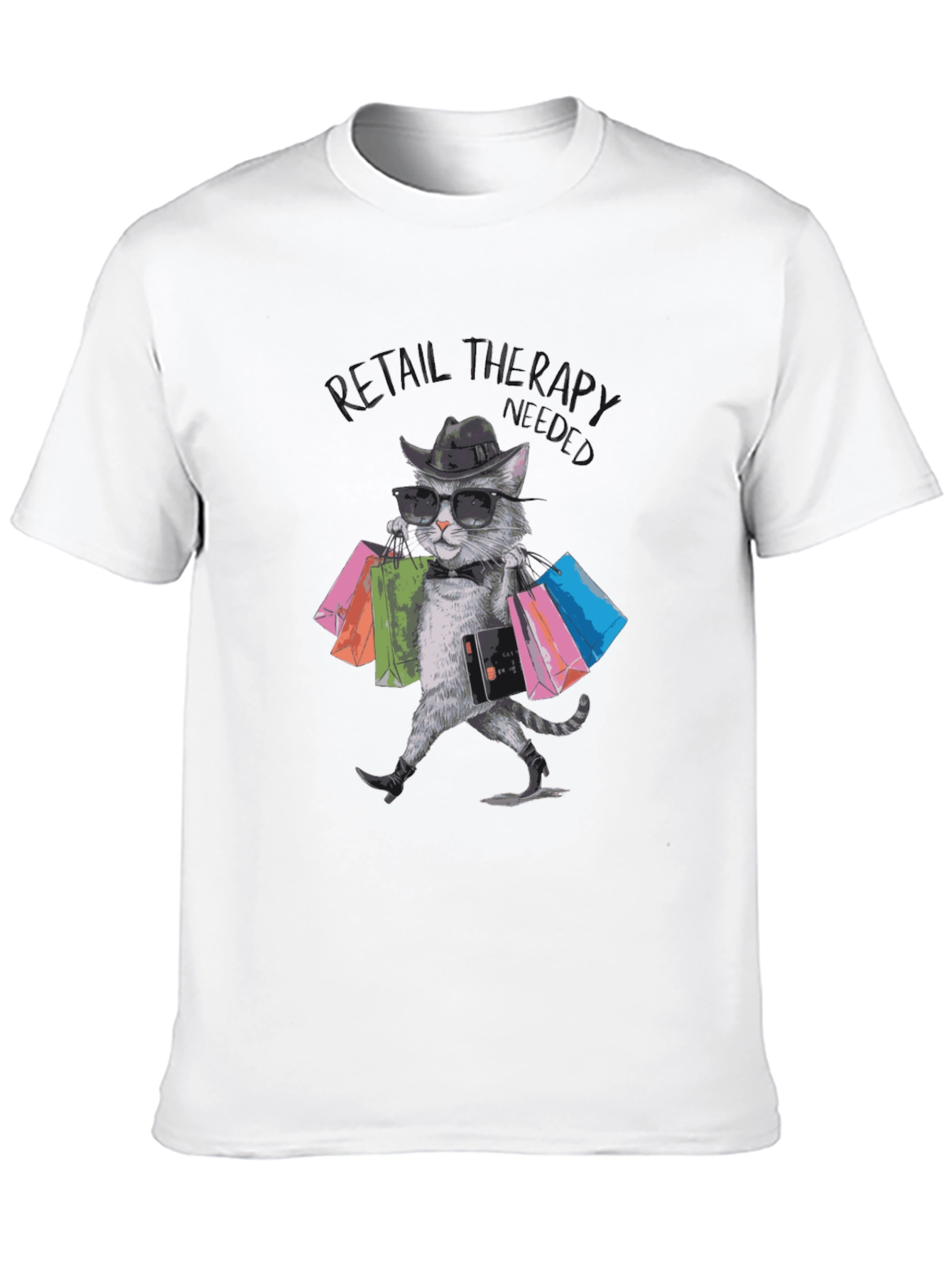 Retail Therapy Cat T-Shirt