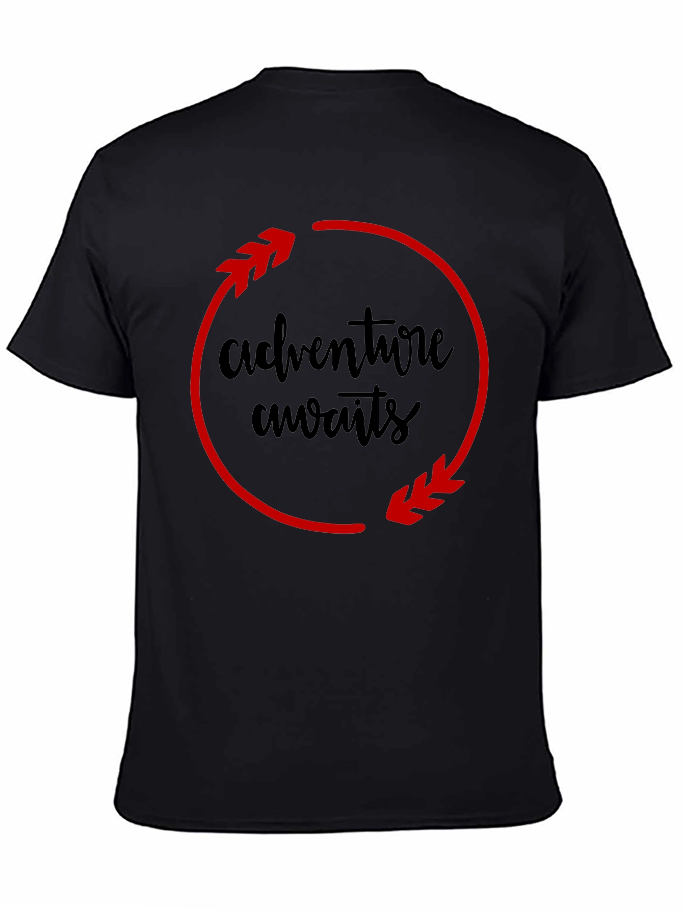 Adventure Awaits Black Graphic Tee